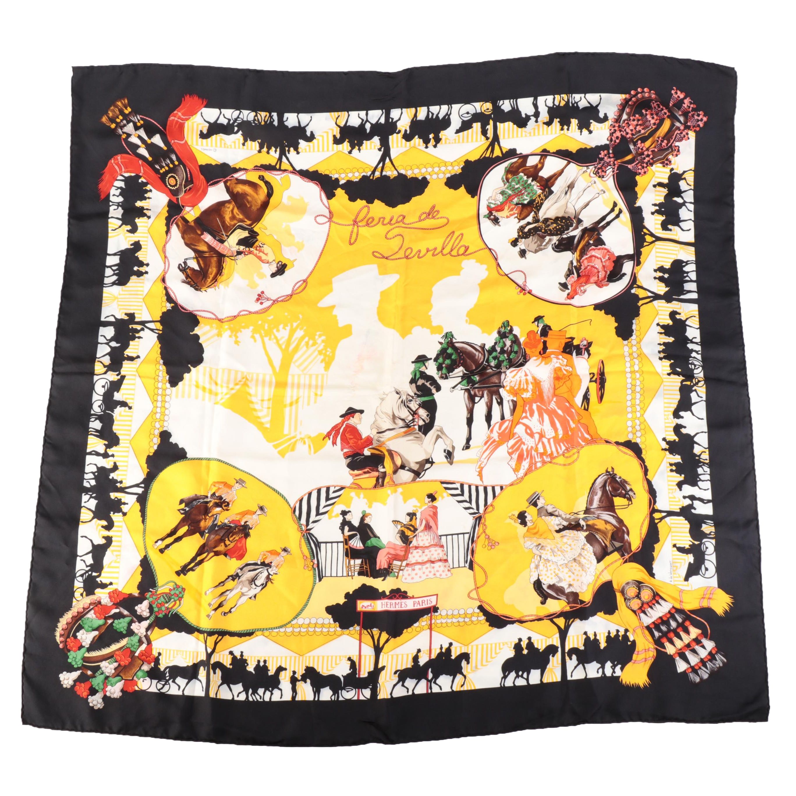 Hermès "Feria de Sevilla" Silk Twill Scarf