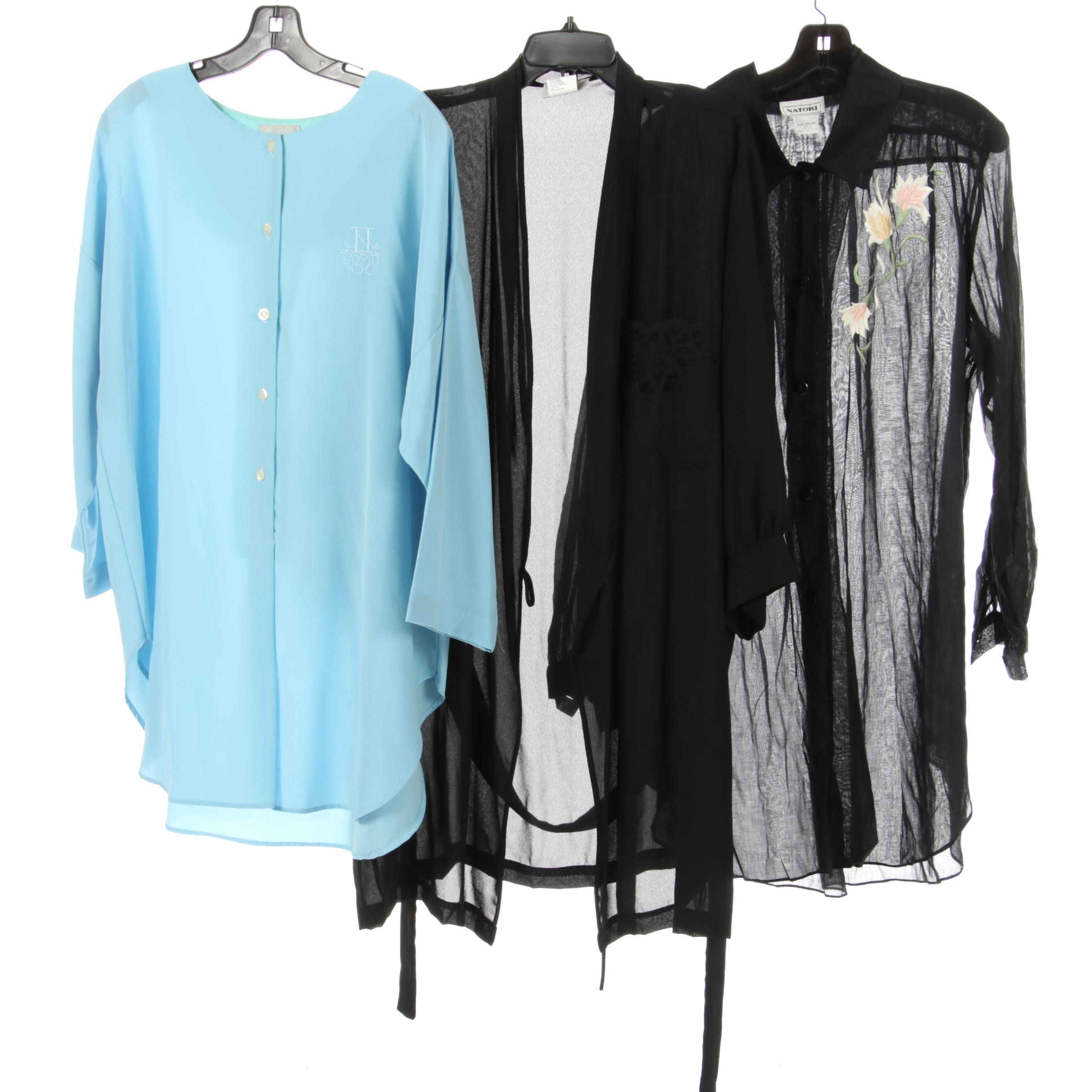 Natori Long Sleeve Sleepwear Including Embroidery