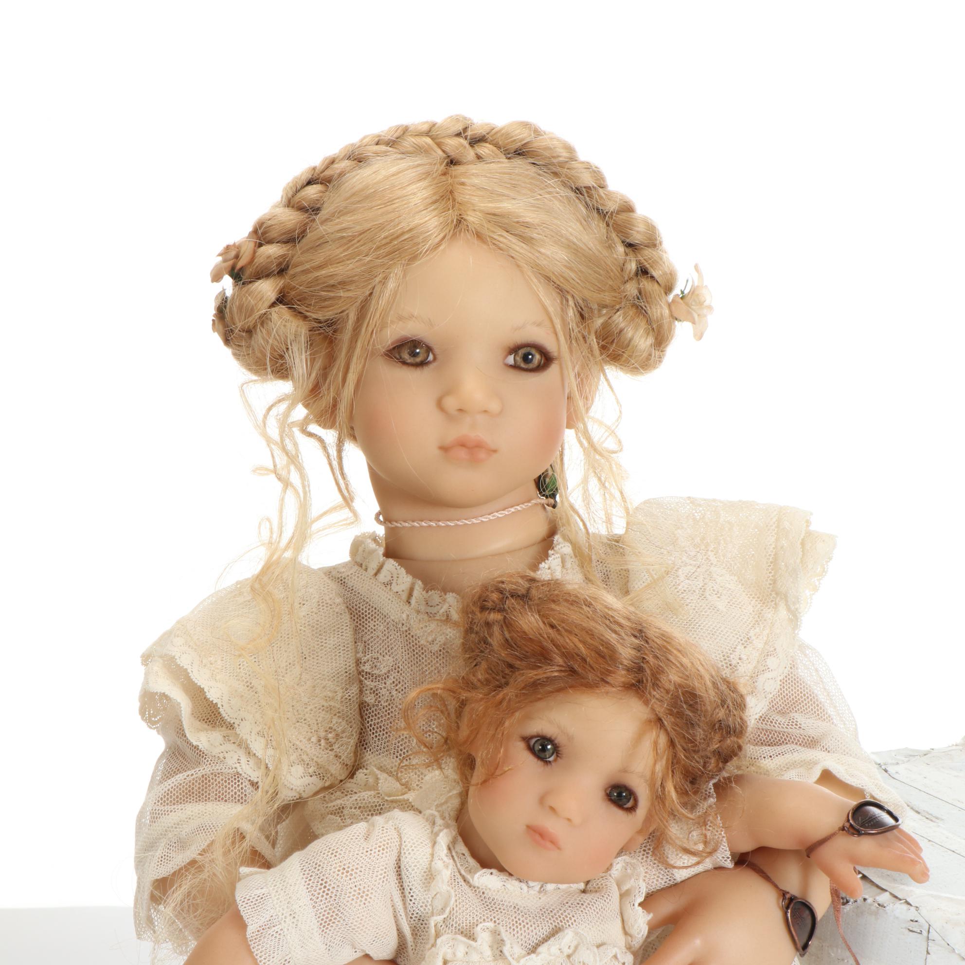 Puppen Kinder Dolls "Freeke with Her Doll Bibi"