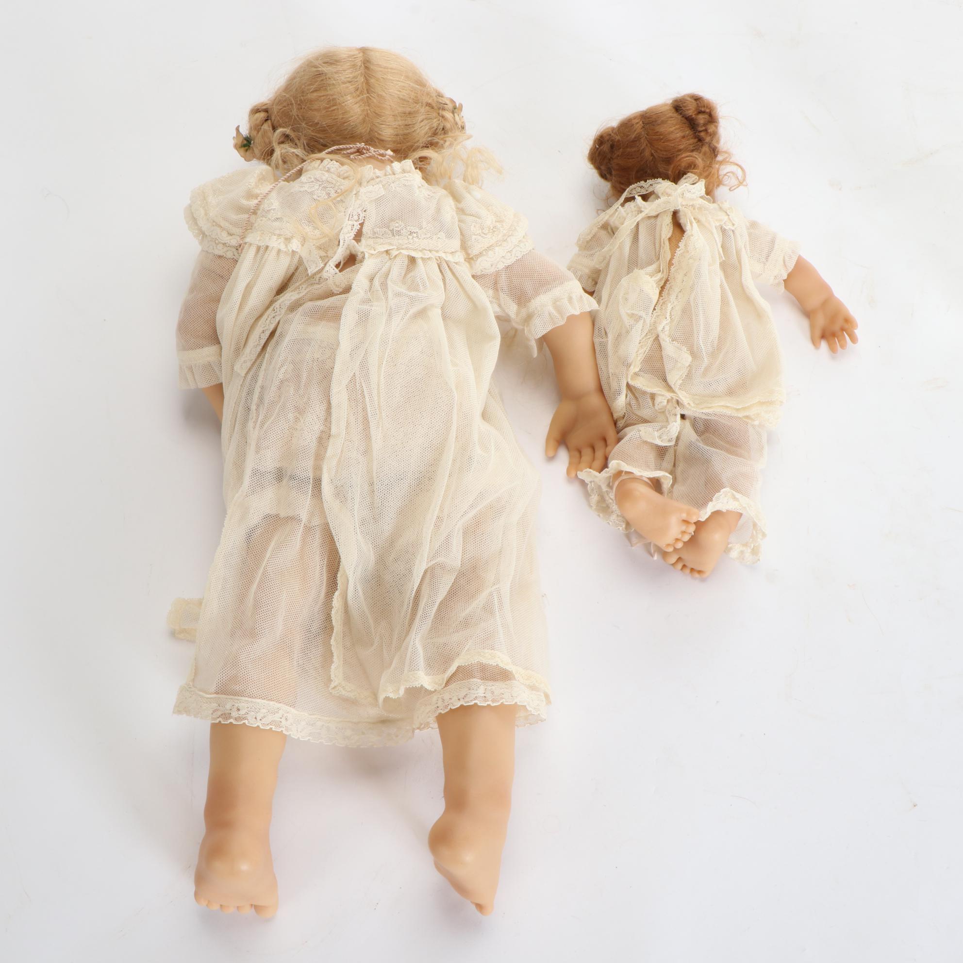 Puppen Kinder Dolls "Freeke with Her Doll Bibi"