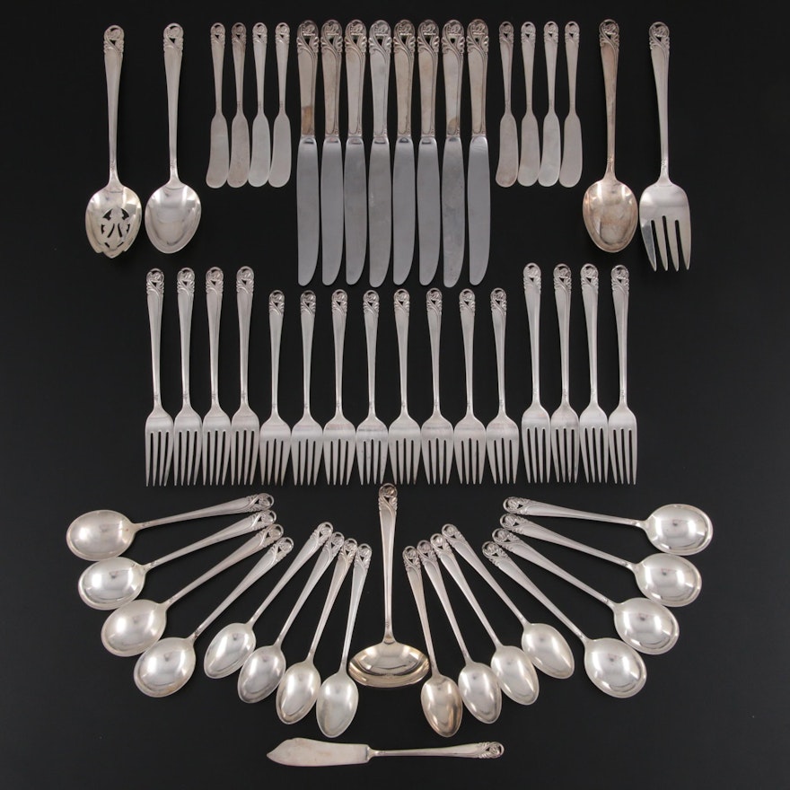 International "Spring Glory" Sterling Silver Flatware Set, Mid/Late 20th Century