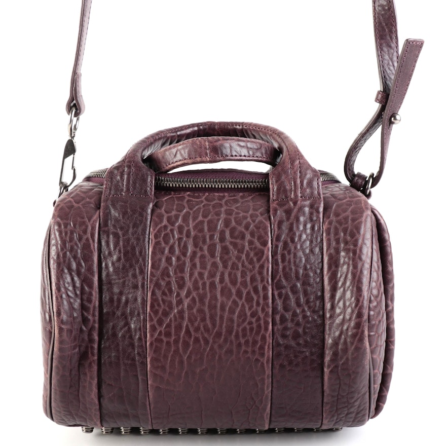 Alexander Wang Rocco Satchel Handbag in Grained Leather with Detachable Strap