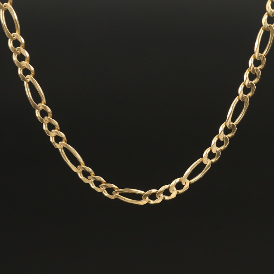 14K Figaro Chain Necklace