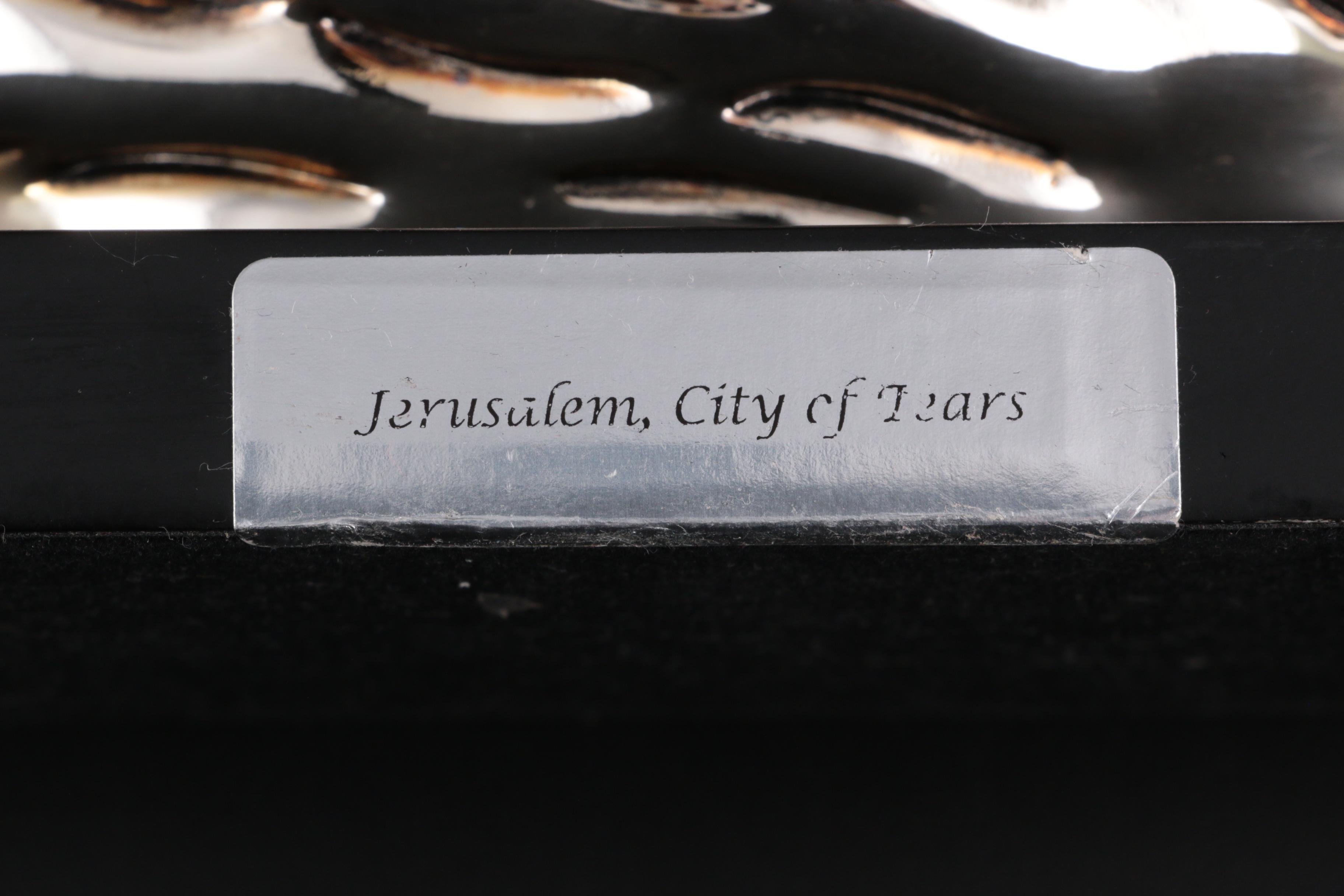 Sterling Silver Electroplate "Jerusalem, City of Tears" Figurine after H. Karshi