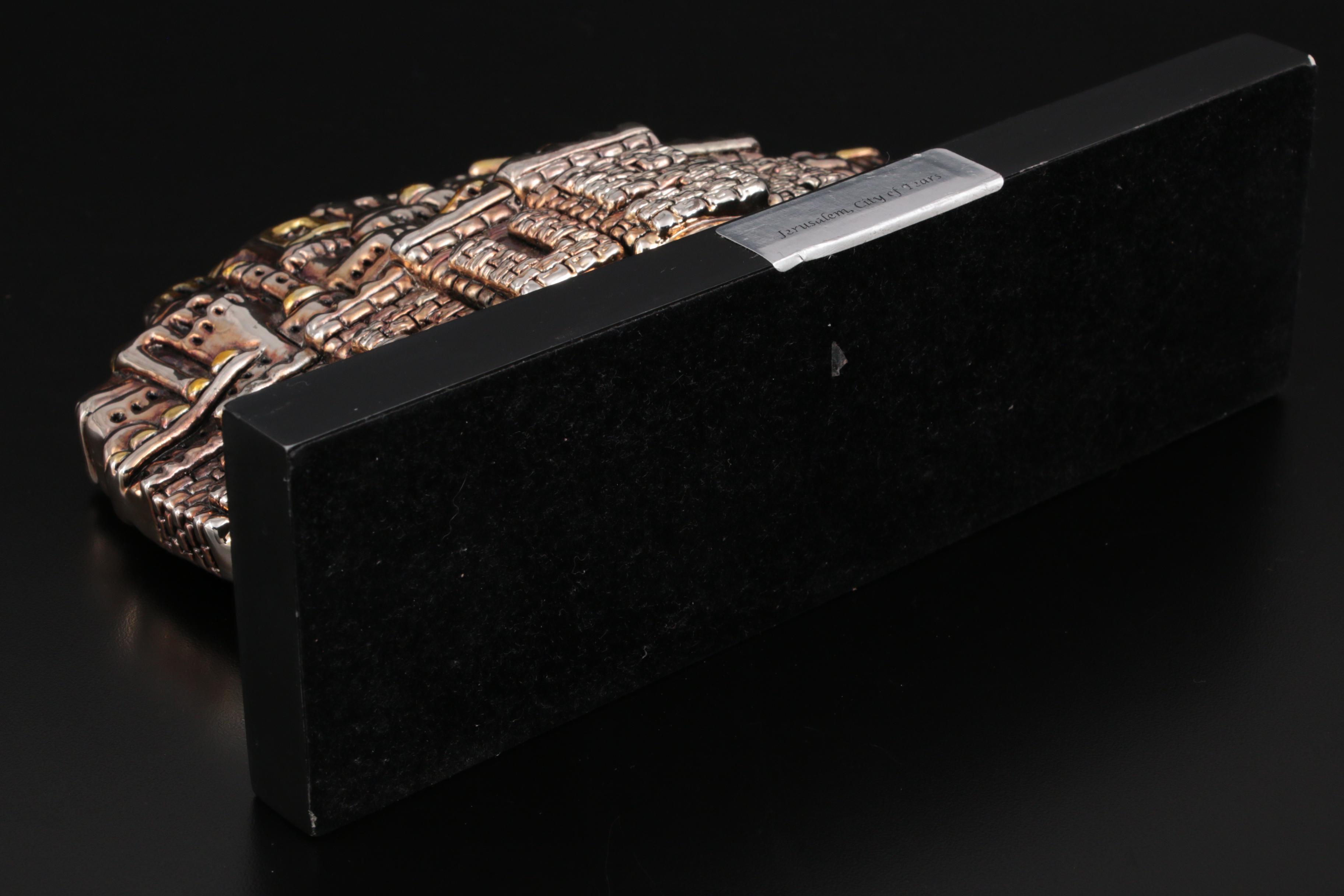 Sterling Silver Electroplate "Jerusalem, City of Tears" Figurine after H. Karshi