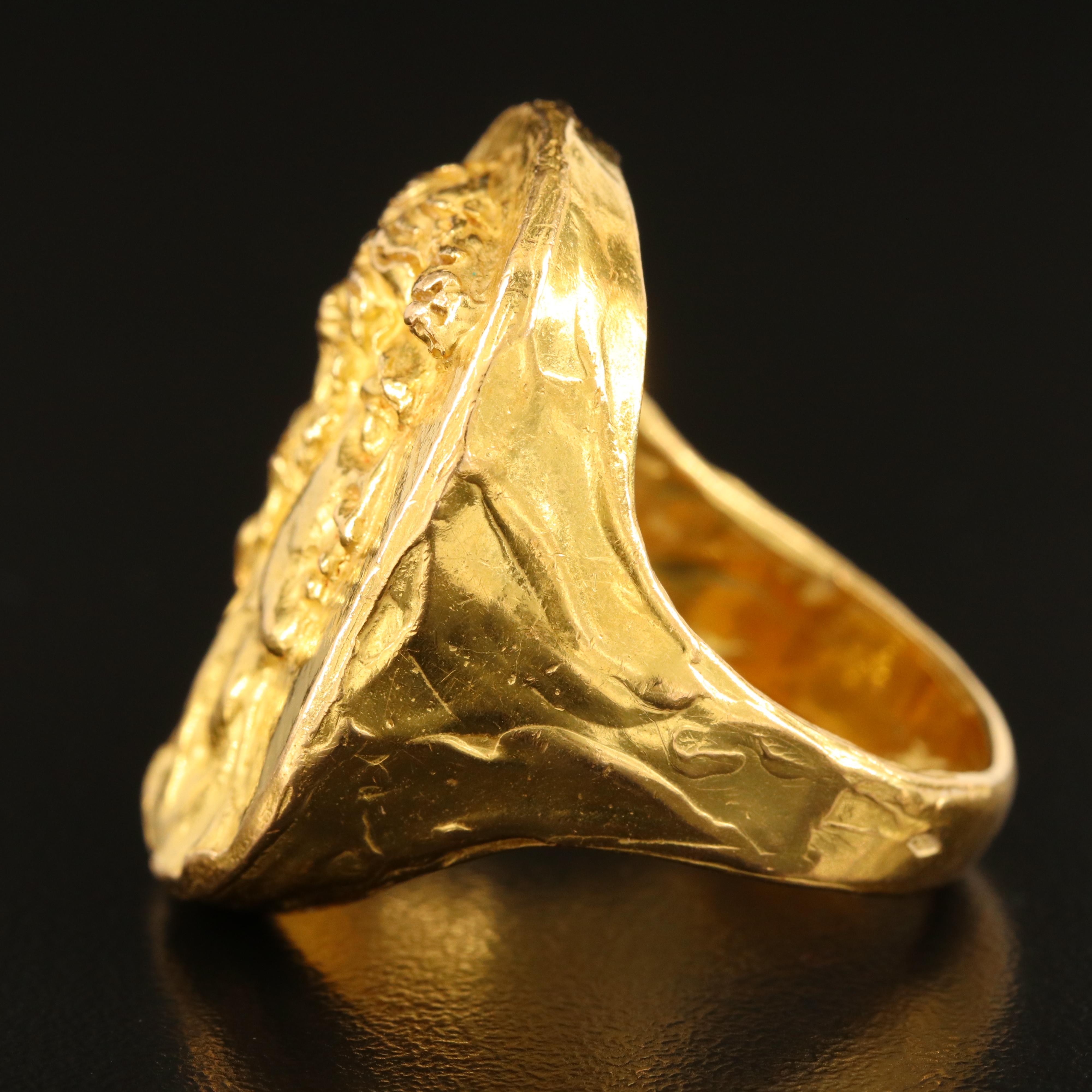 Nino D'antonio Germano 18K Lost Wax Cast Classical Ring
