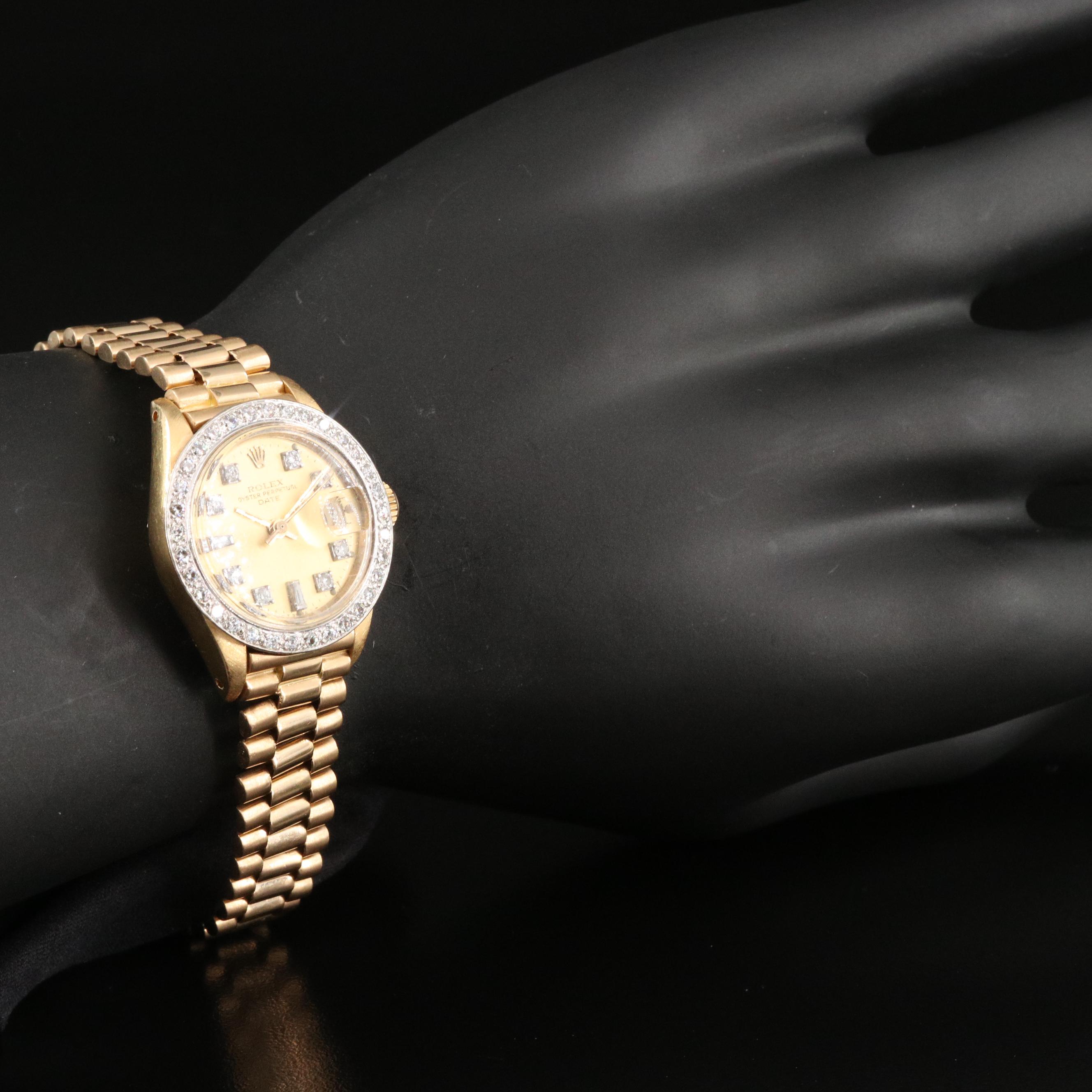 1978 Rolex Datejust 0.87 CTW Diamond Bezel and Dial Watch