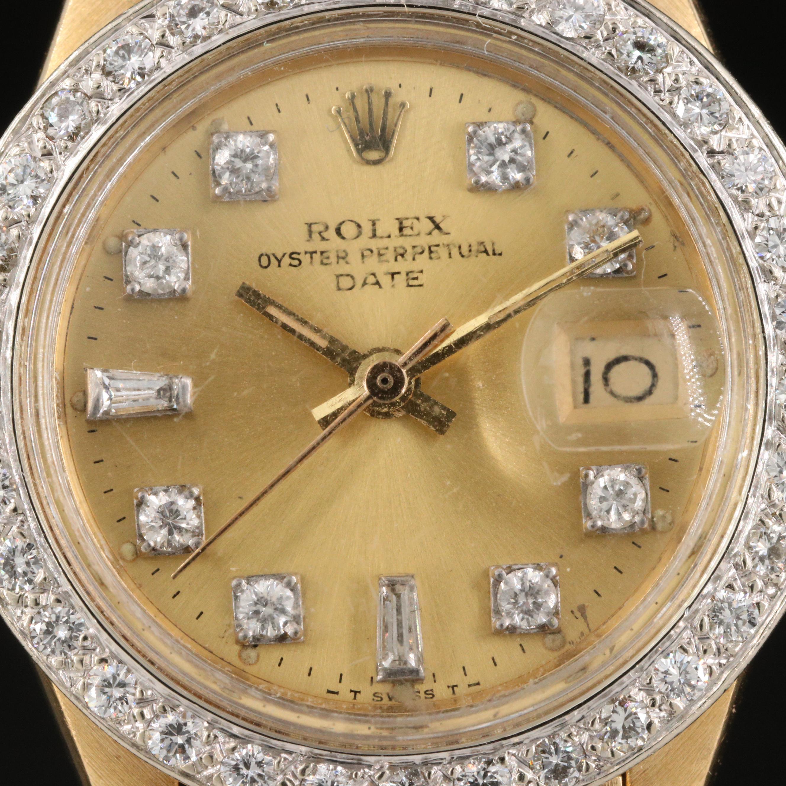 1978 Rolex Datejust 0.87 CTW Diamond Bezel and Dial Watch