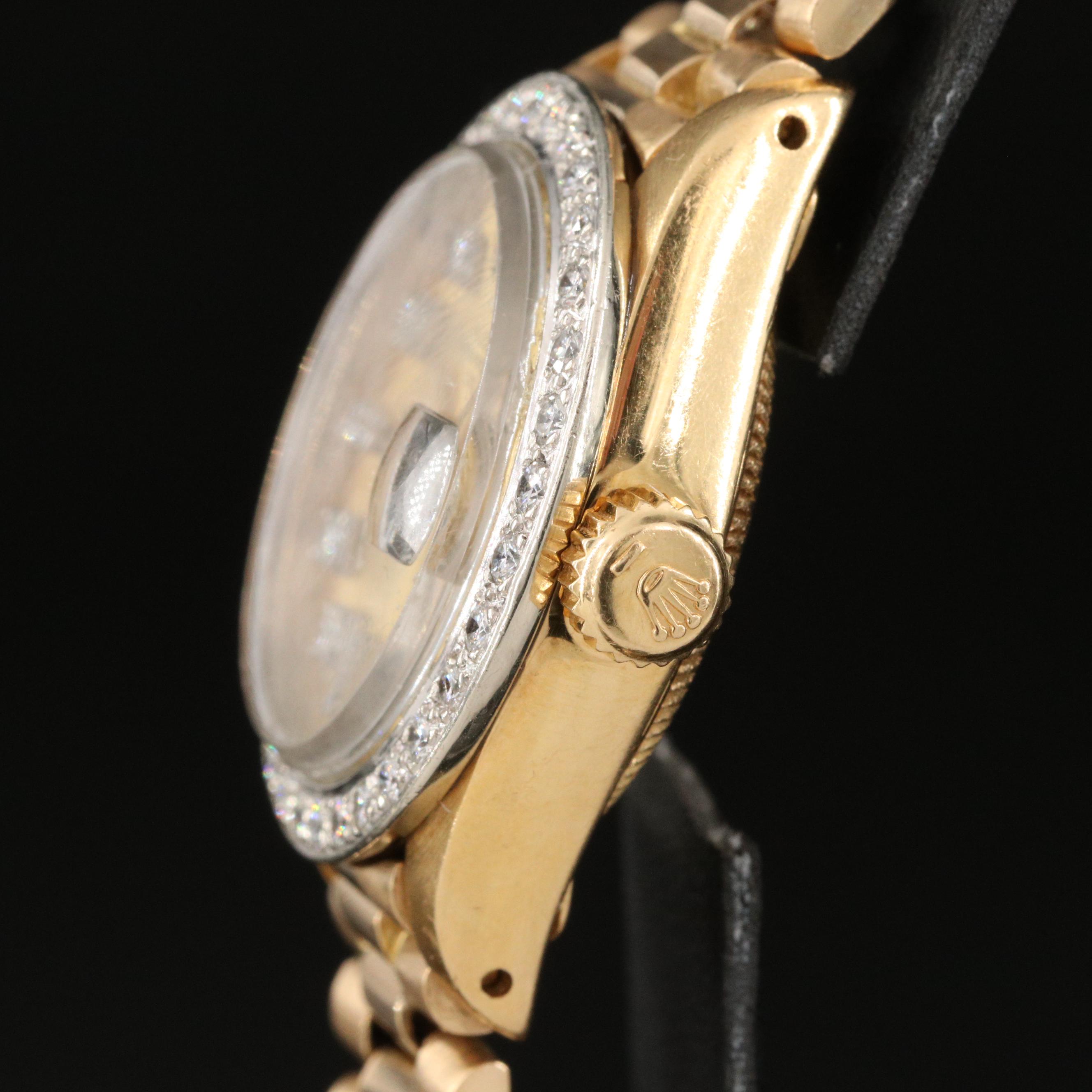 1978 Rolex Datejust 0.87 CTW Diamond Bezel and Dial Watch