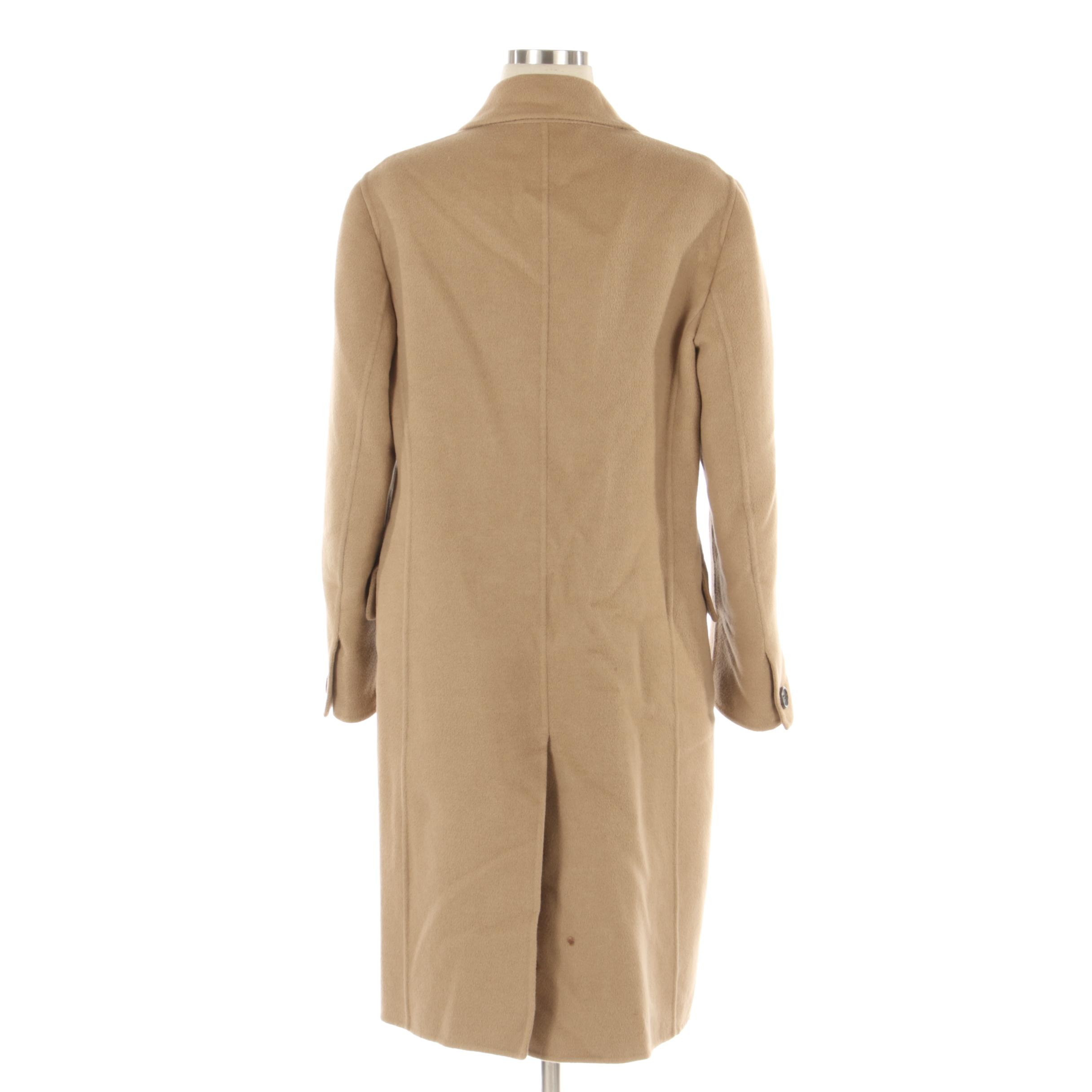 Prada Single-Breasted Cashmere Blend Button-Front Coat