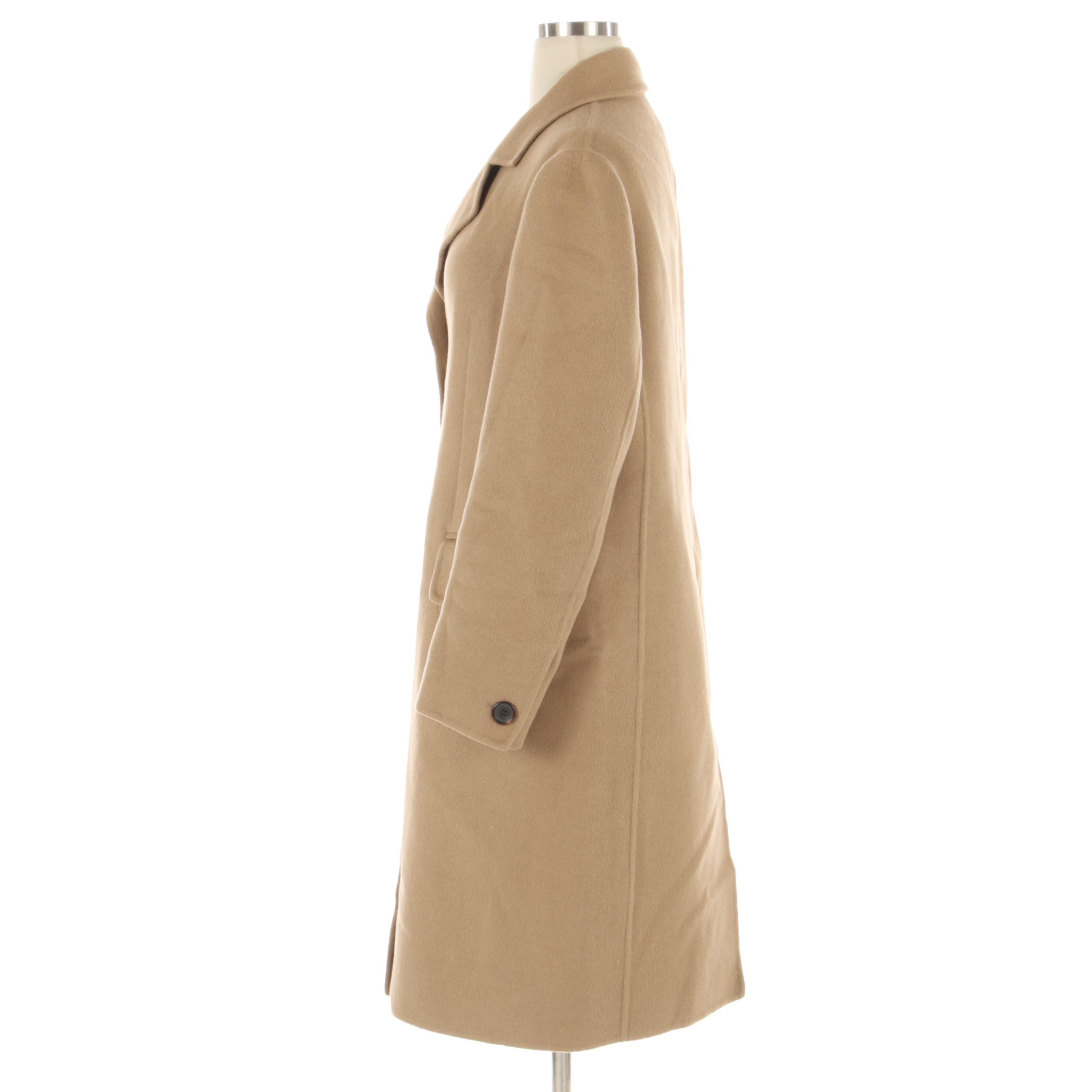 Prada Single-Breasted Cashmere Blend Button-Front Coat