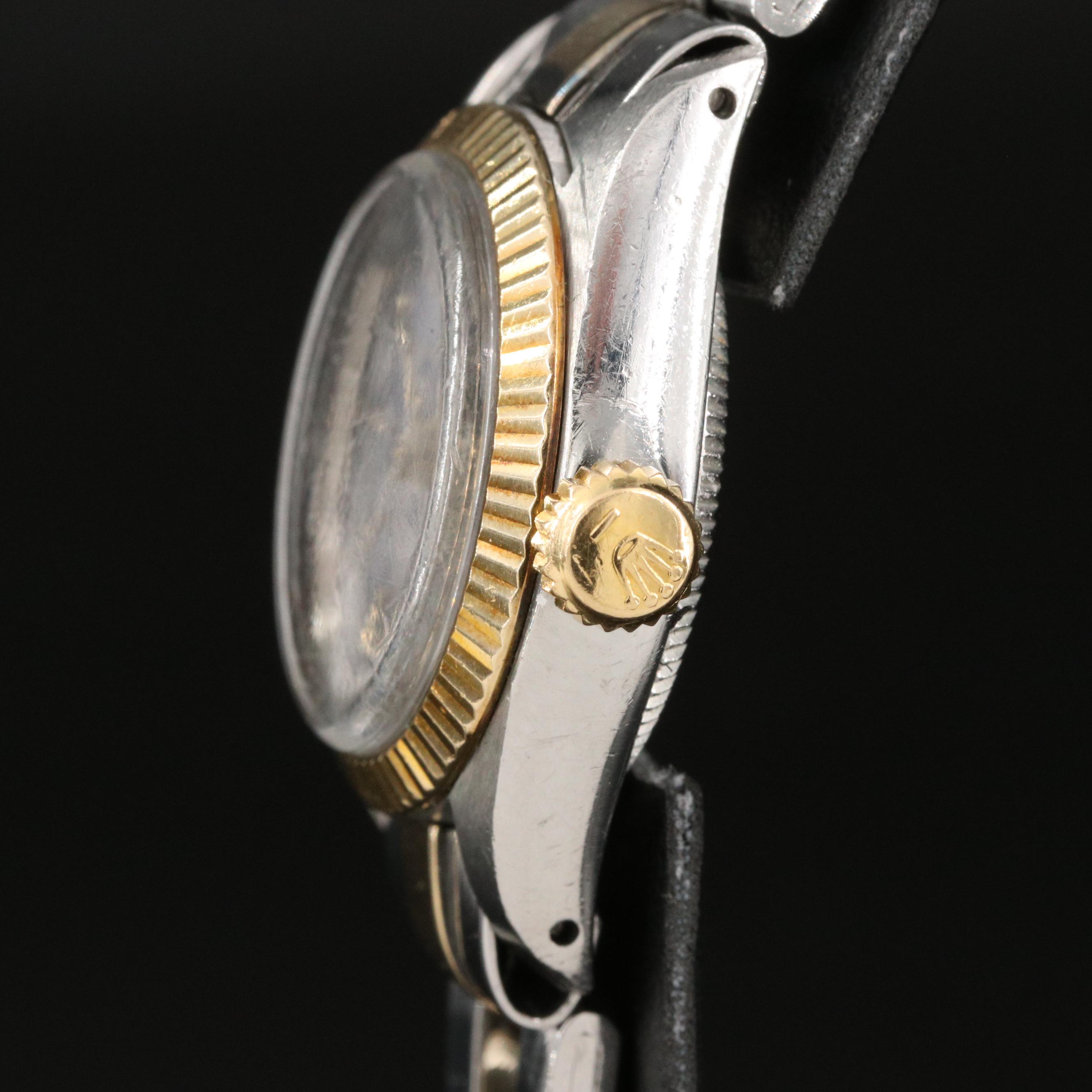 1983 Rolex Oyster Perpetual 6719 18K Gold and Stainless Steel Watch