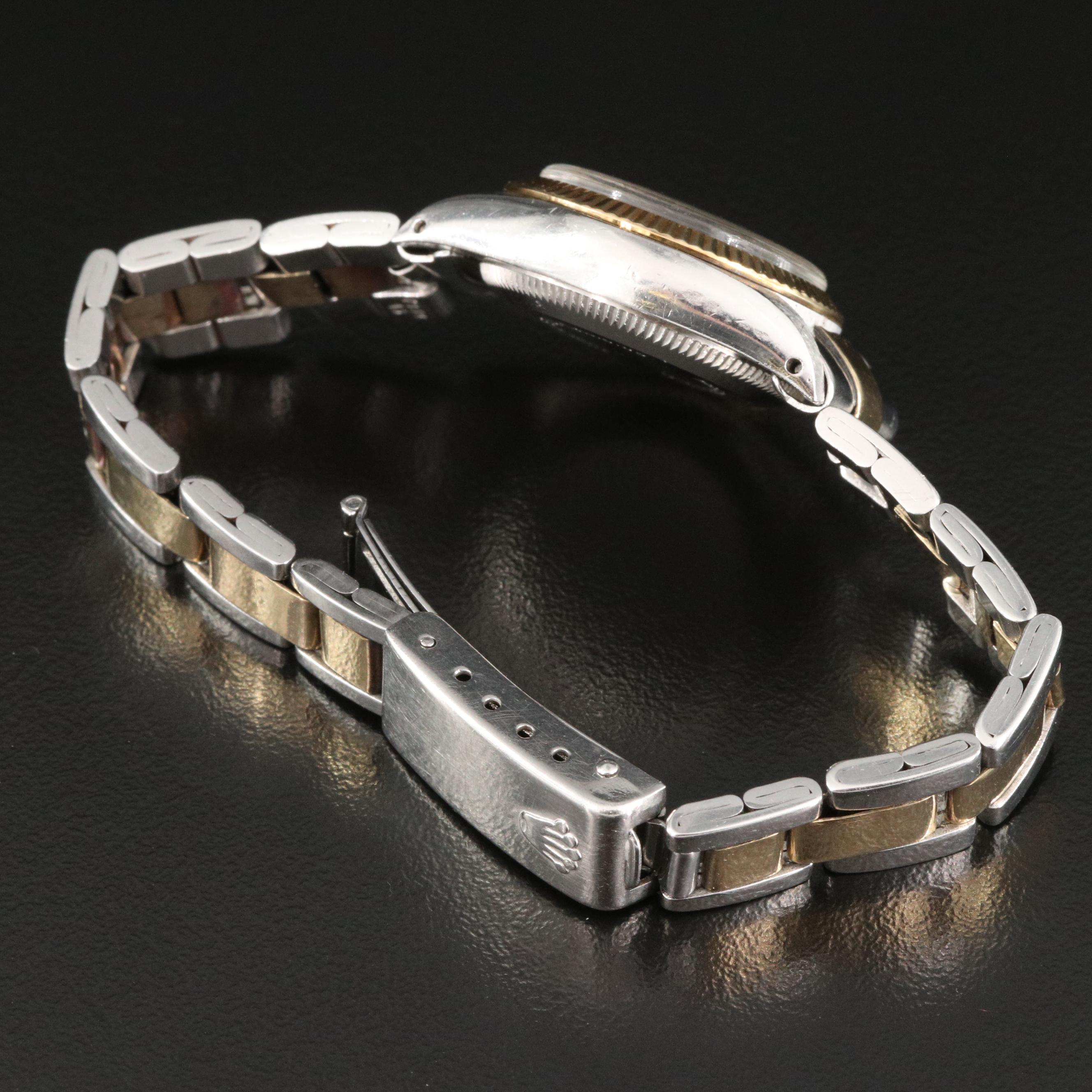 1983 Rolex Oyster Perpetual 6719 18K Gold and Stainless Steel Watch