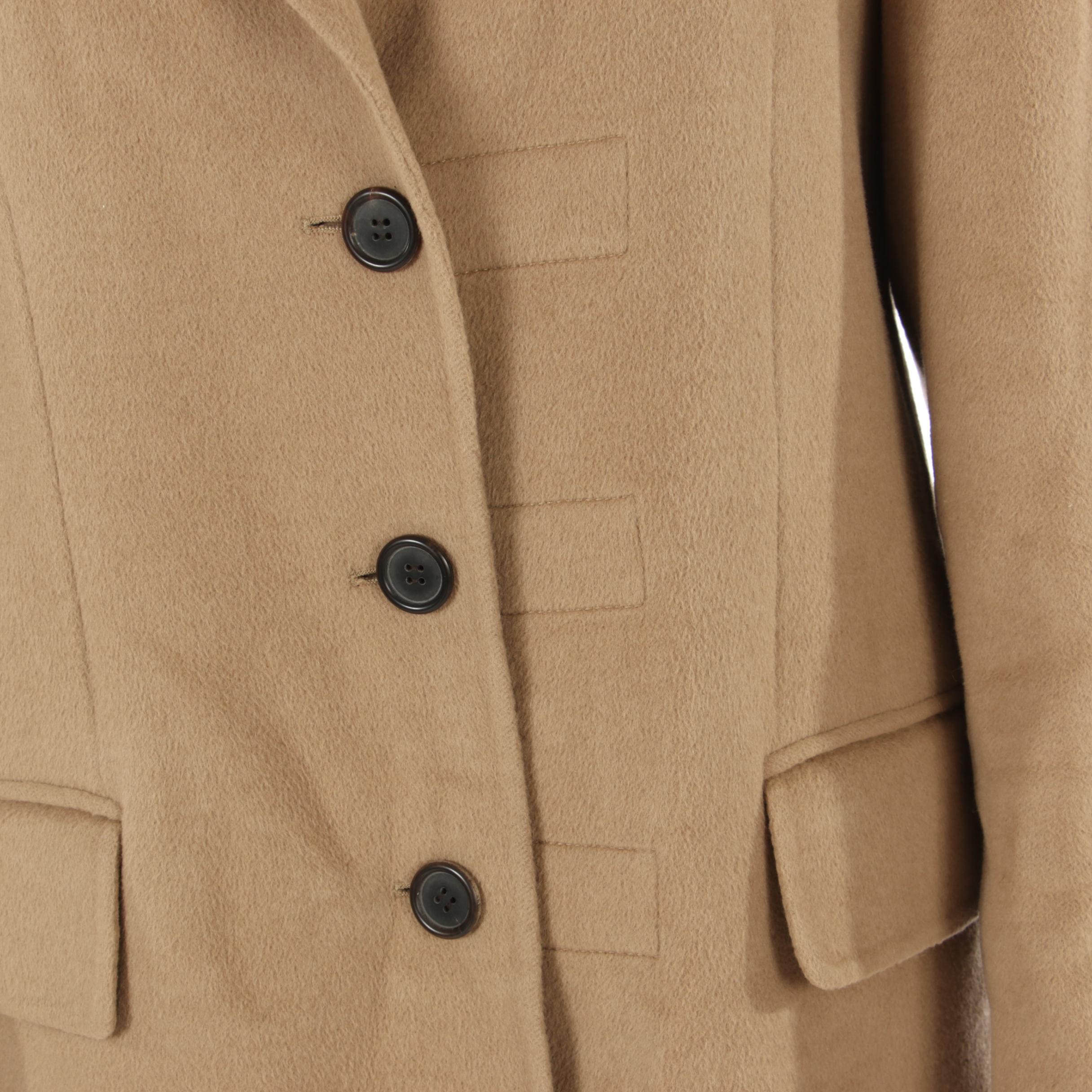 Prada Single-Breasted Cashmere Blend Button-Front Coat