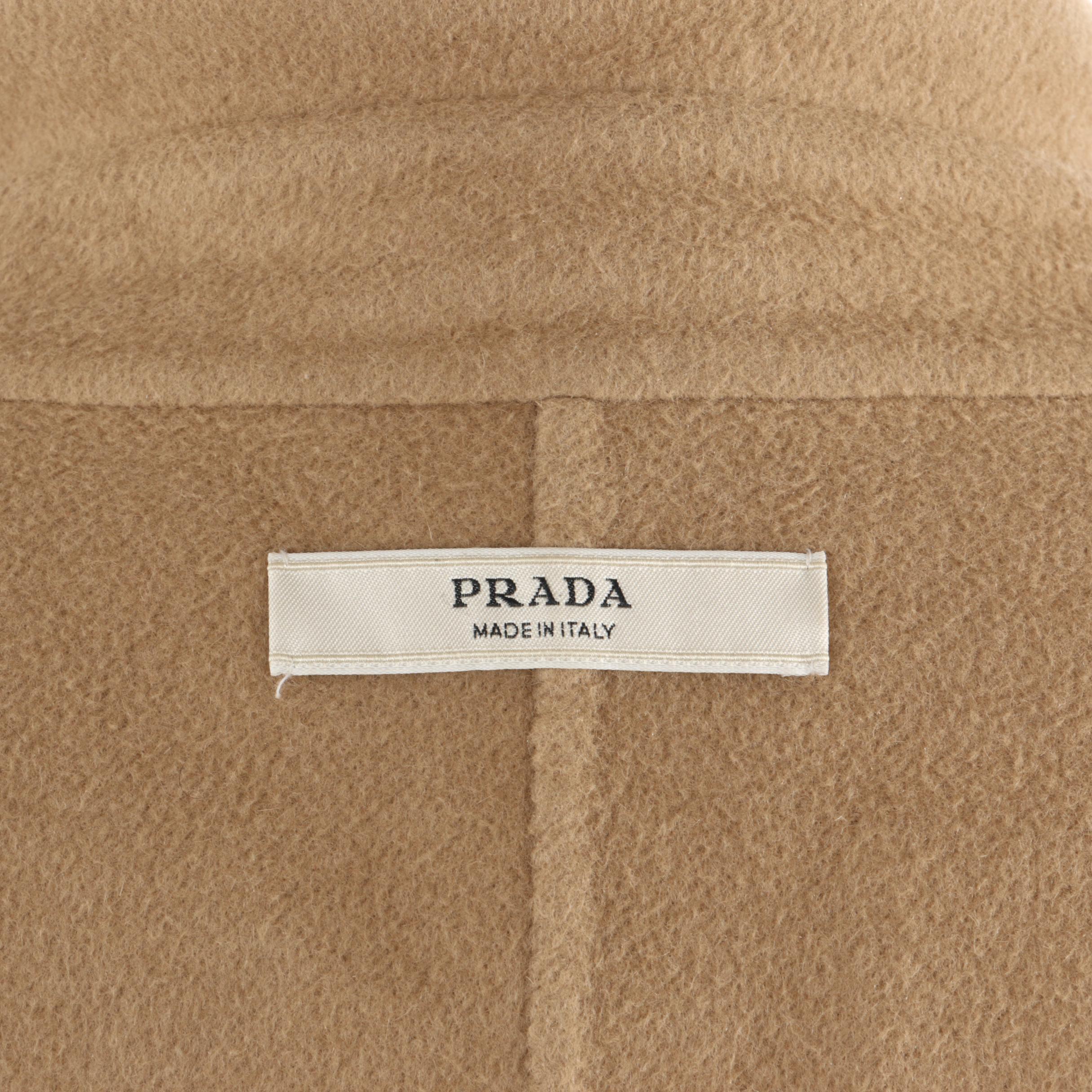 Prada Single-Breasted Cashmere Blend Button-Front Coat