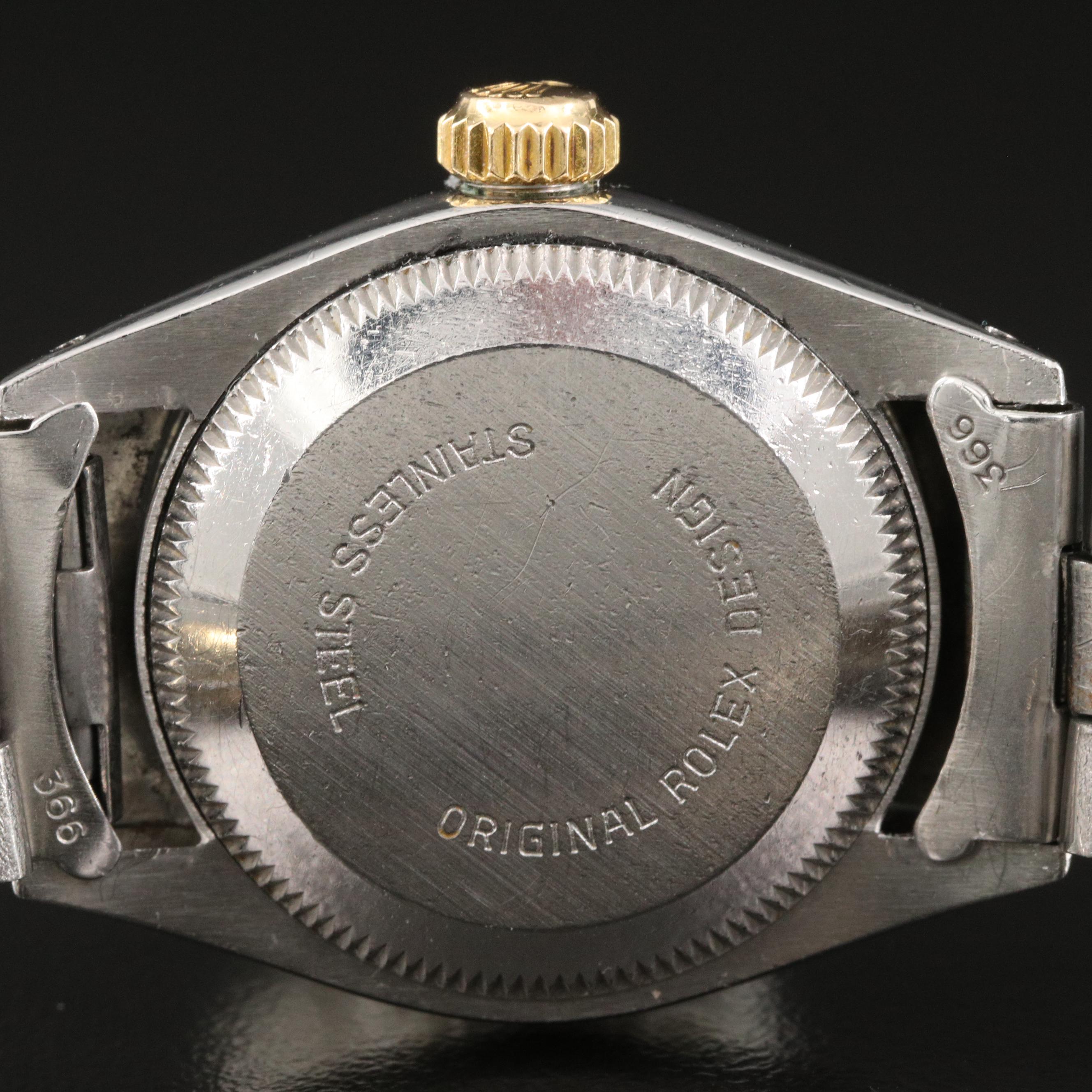 1983 Rolex Oyster Perpetual 6719 18K Gold and Stainless Steel Watch