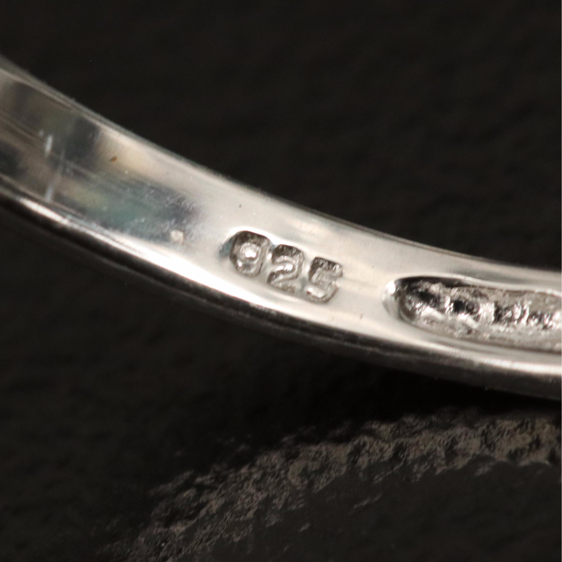 Sterling Alexandrite and Zircon Flower Ring