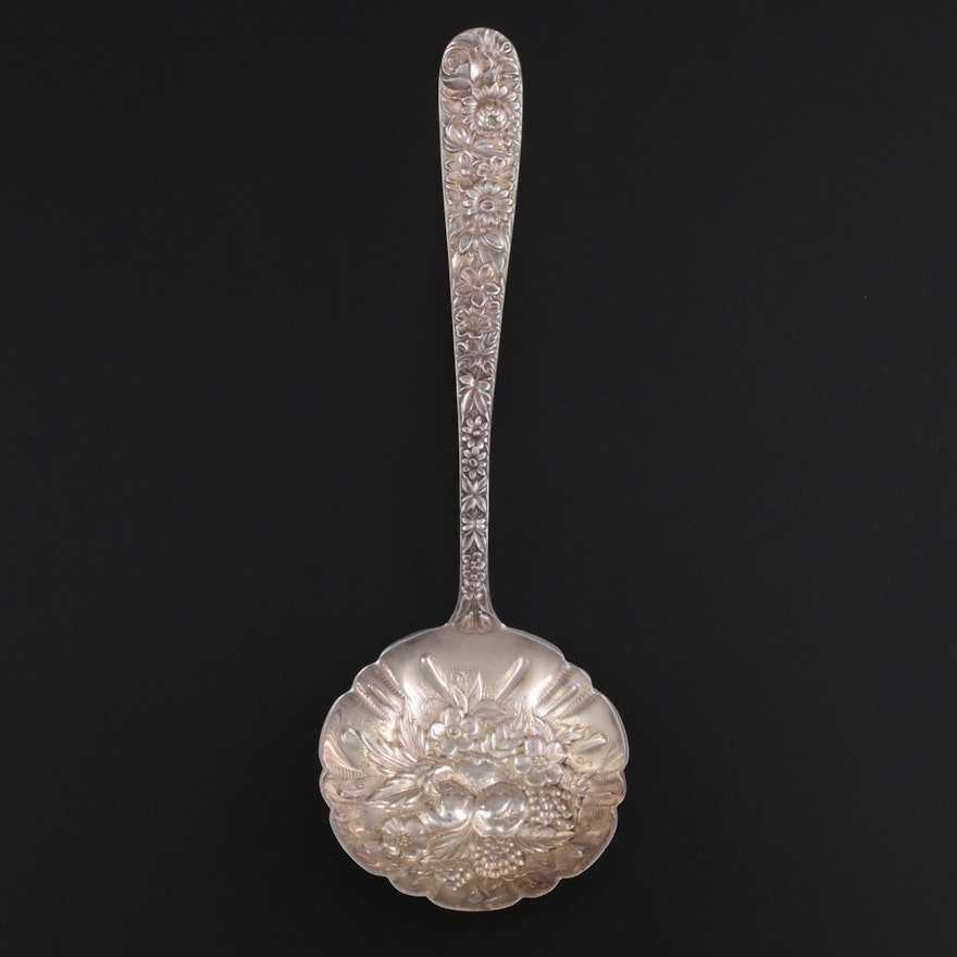 S. Kirk & Son Sterling Silver "Repoussé" Berry Spoon