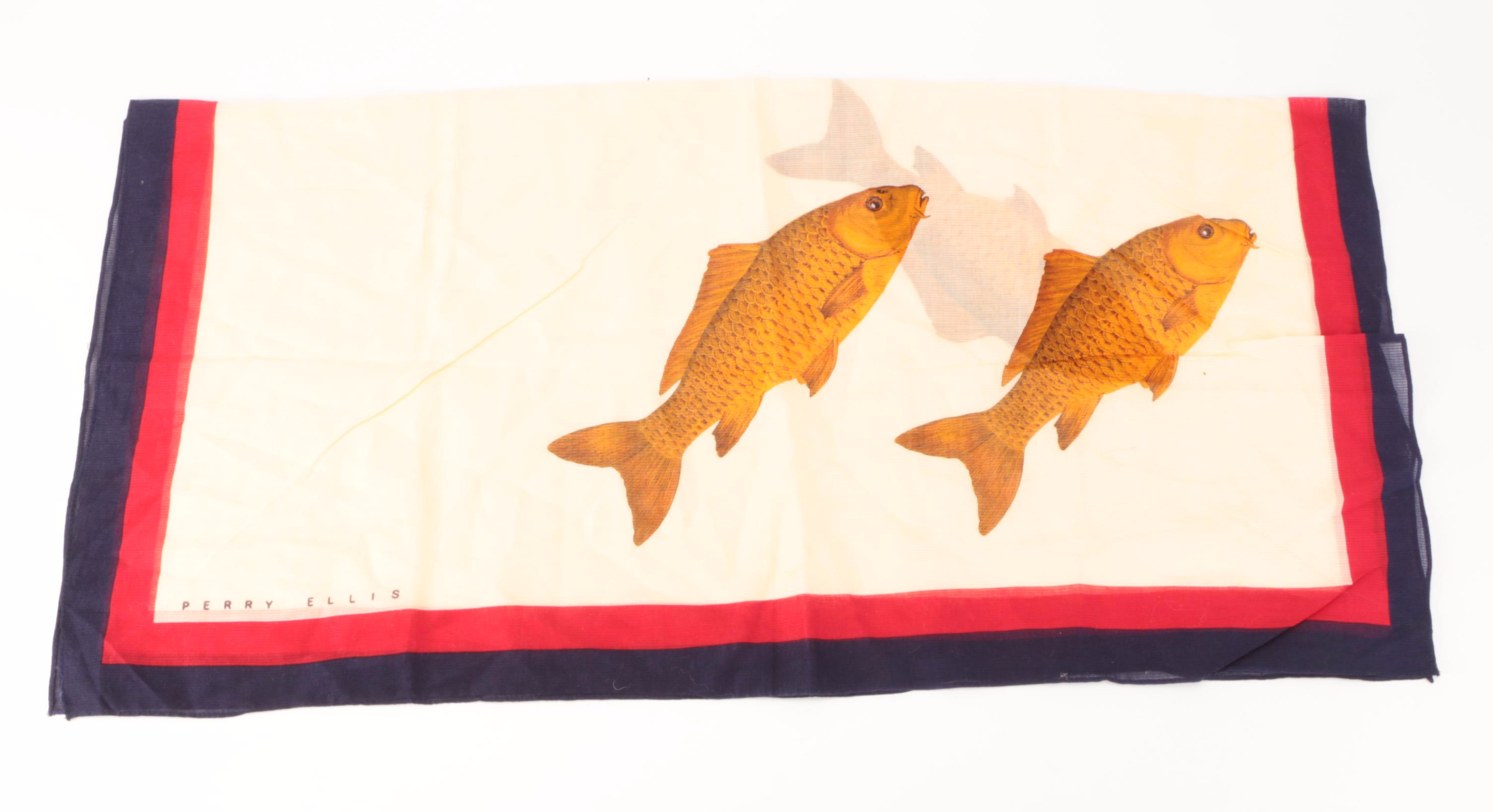 Halston, Perry Ellis, Jean Patou, Bill Blass, Anne Klein, and Other Silk Scarves