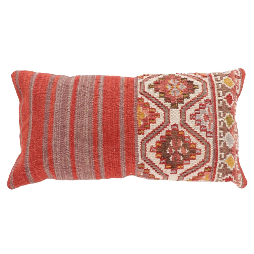 Handwoven Turkish Kilim Face Throw Pillow