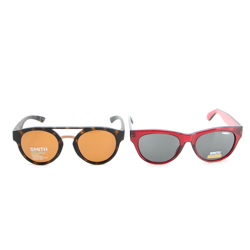 Smith Sophisticate and Range Sunglasses with Soft Cases and Boxes