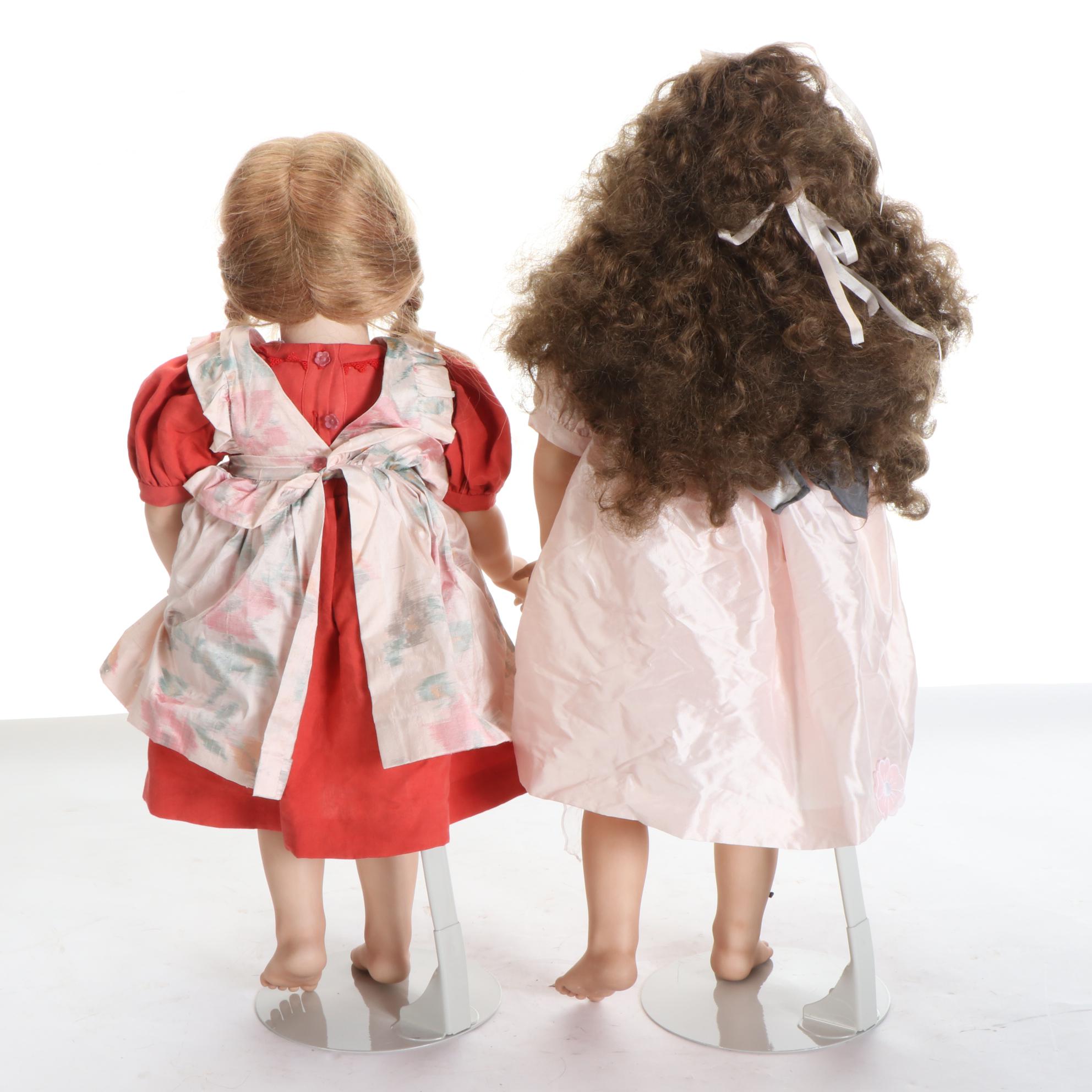 Annette  Himstedt Porcelain Dolls "Wanja" and "Isa Belita" with COA