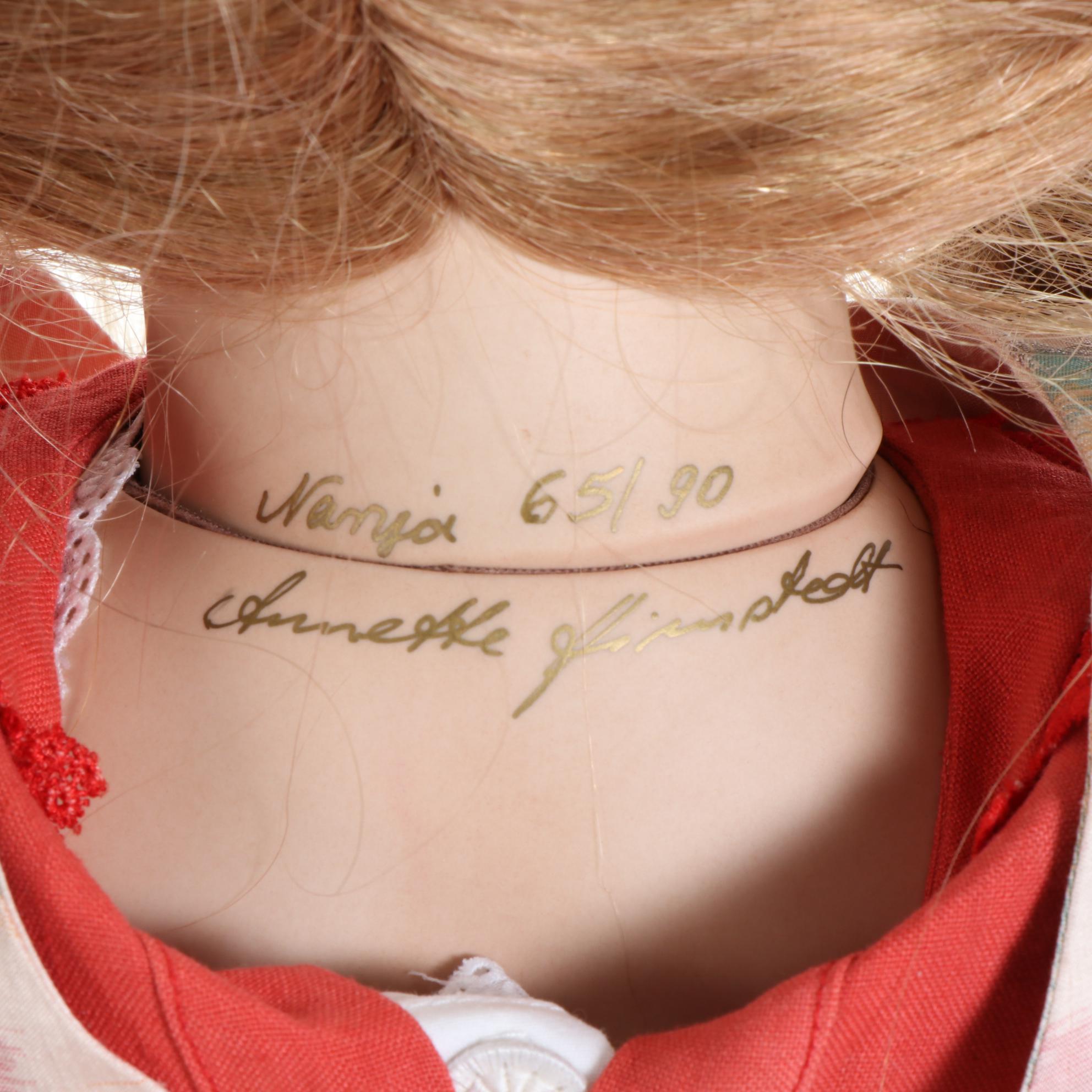 Annette  Himstedt Porcelain Dolls "Wanja" and "Isa Belita" with COA