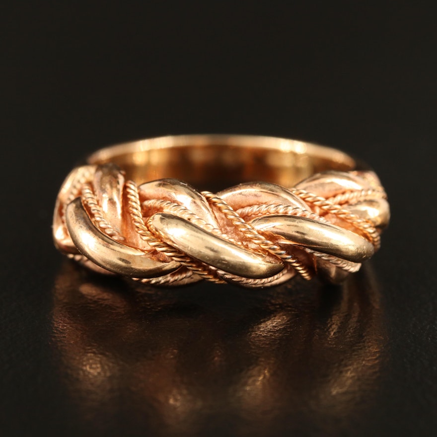 14K Rose Gold Braided Ring