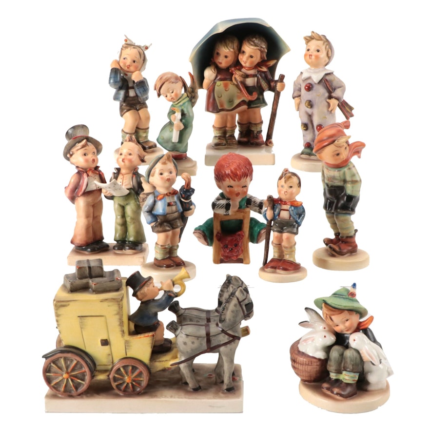 Goebel "The Mail Is Here" and Other Porcelain Figurines