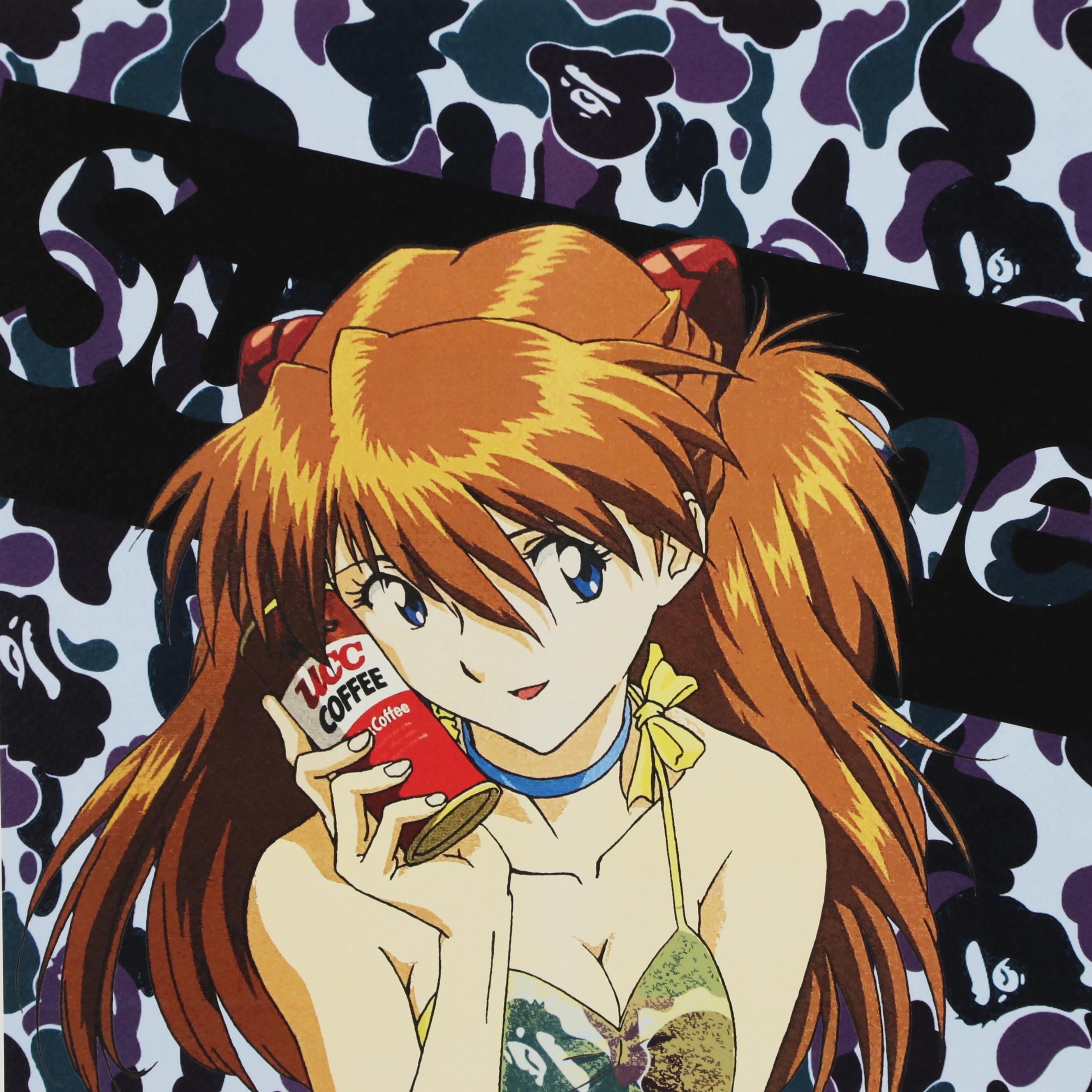 Death NYC Pop Art Offset Lithograph of Asuka Langley Soryu