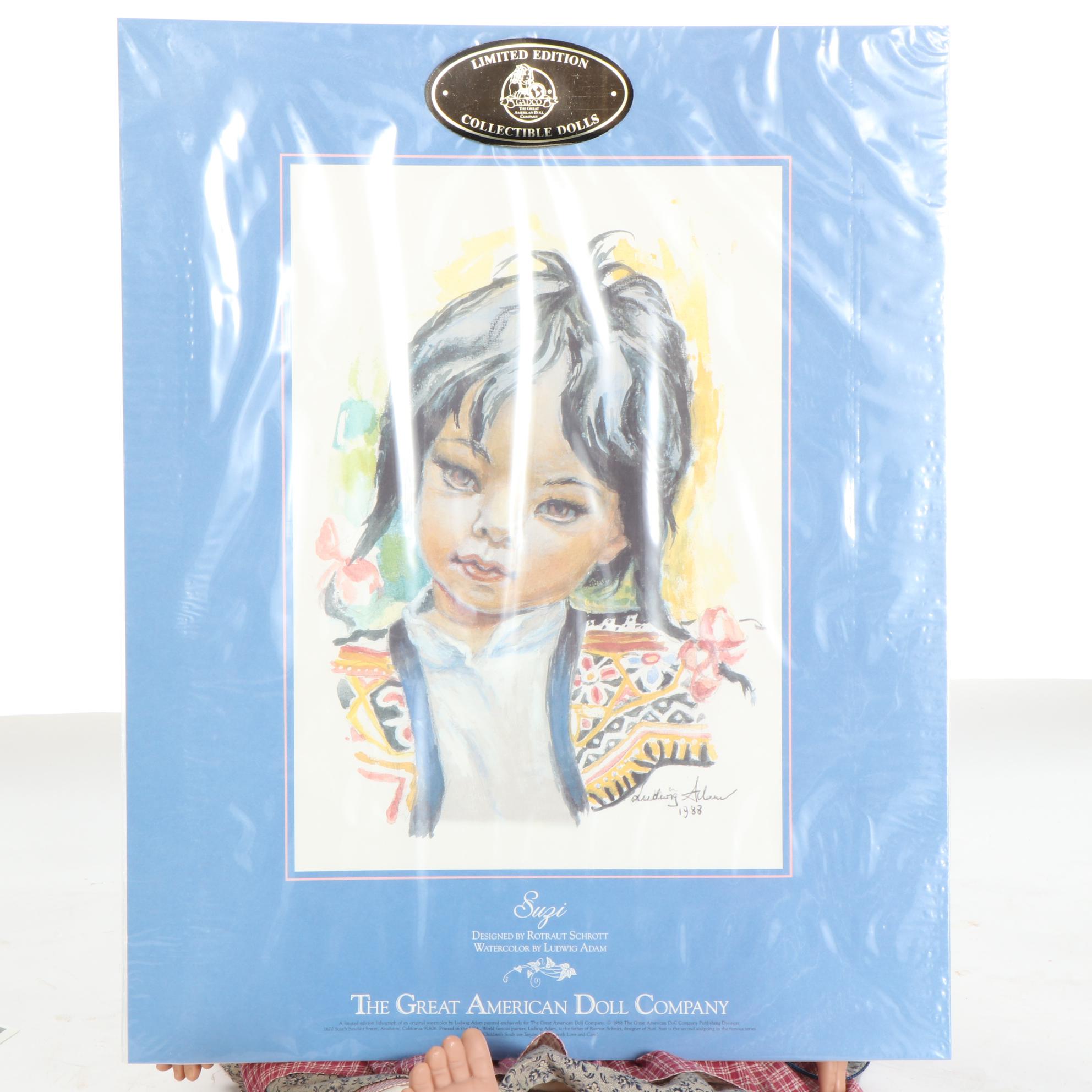 Rotraut Schrott Limited Edition Vinyl Doll "Suzi" with COA