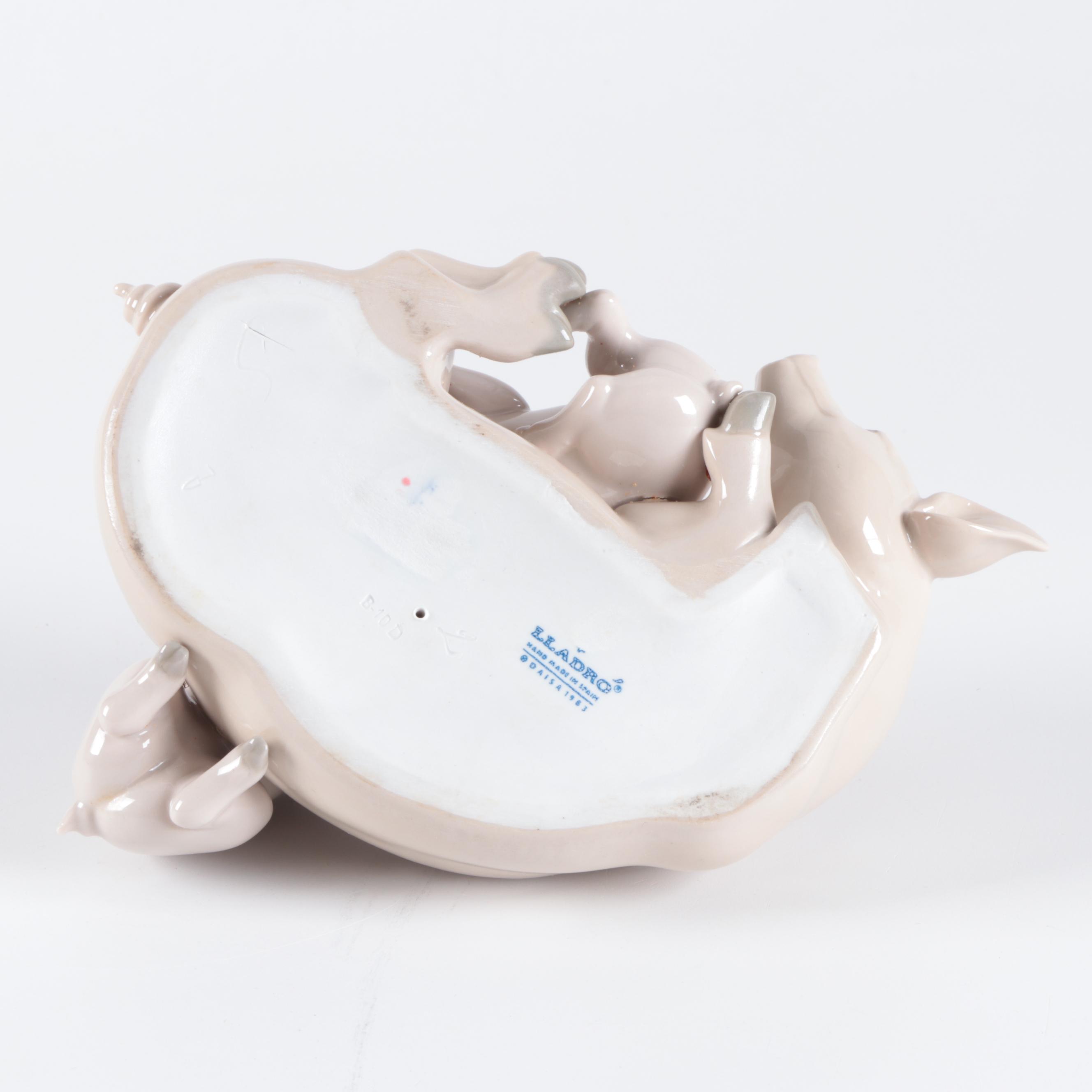 Lladró "Playful Piglets" Porcelain Figurine Designed by José Roig