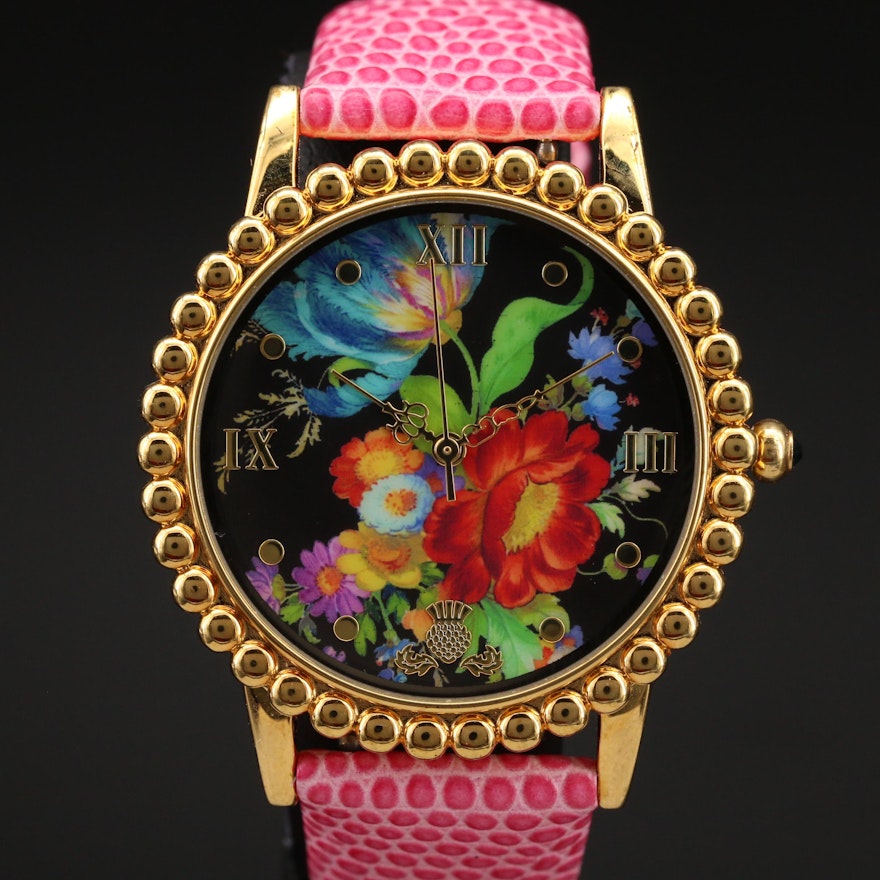 Mackenzie-Childs Floral Wristwatch