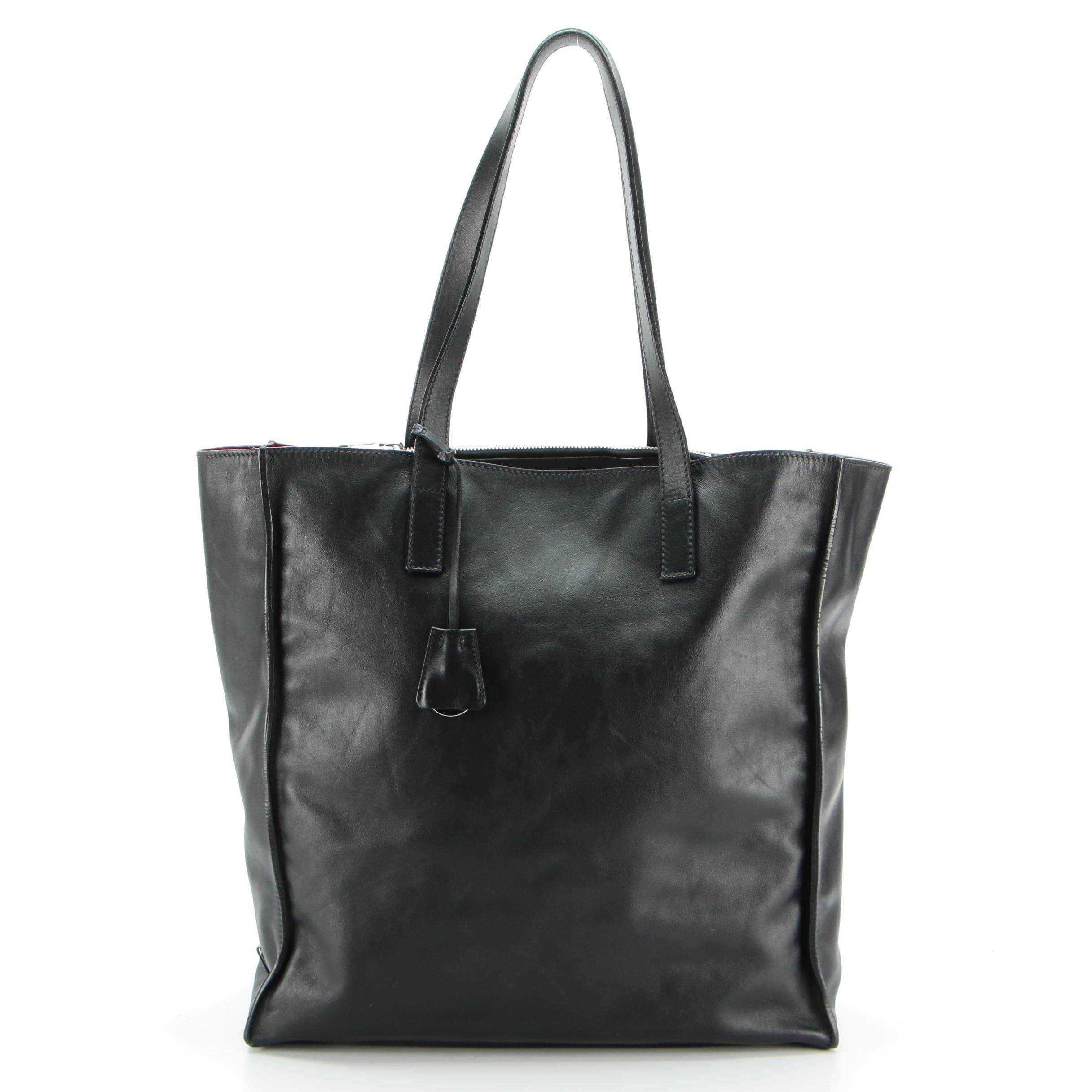 Prada Unstructured Tote Bag in Black Soft Leather