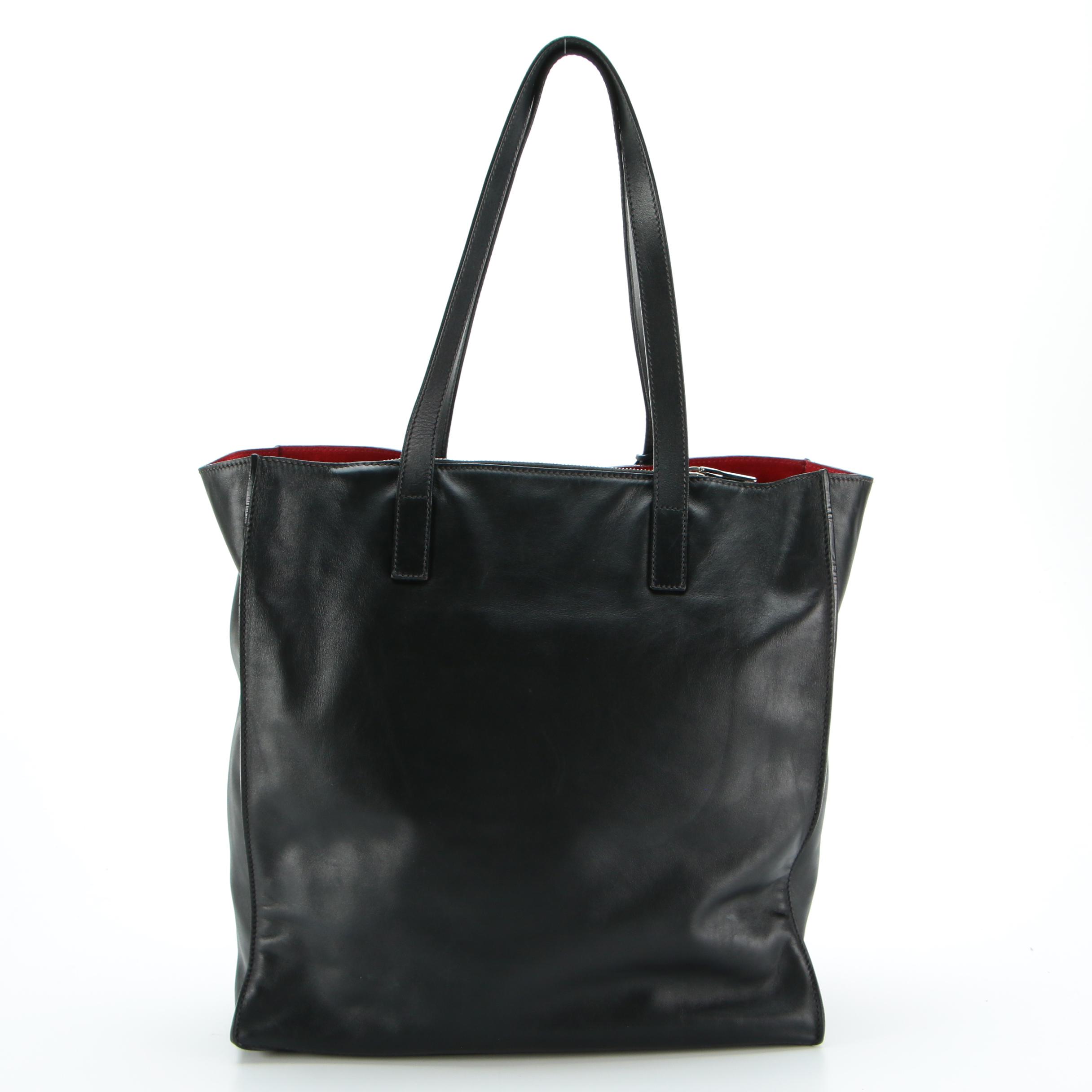 Prada Unstructured Tote Bag in Black Soft Leather