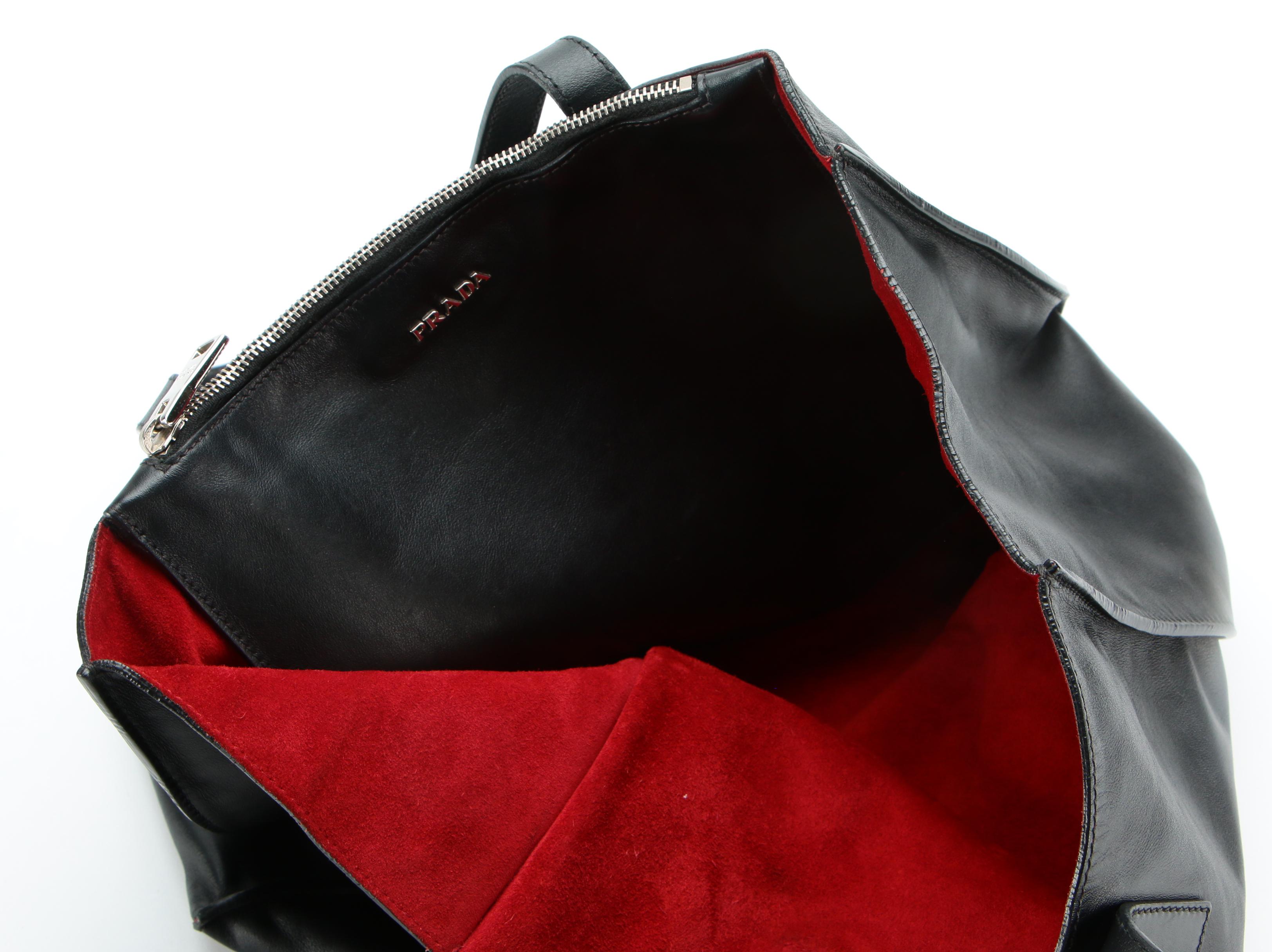 Prada Unstructured Tote Bag in Black Soft Leather