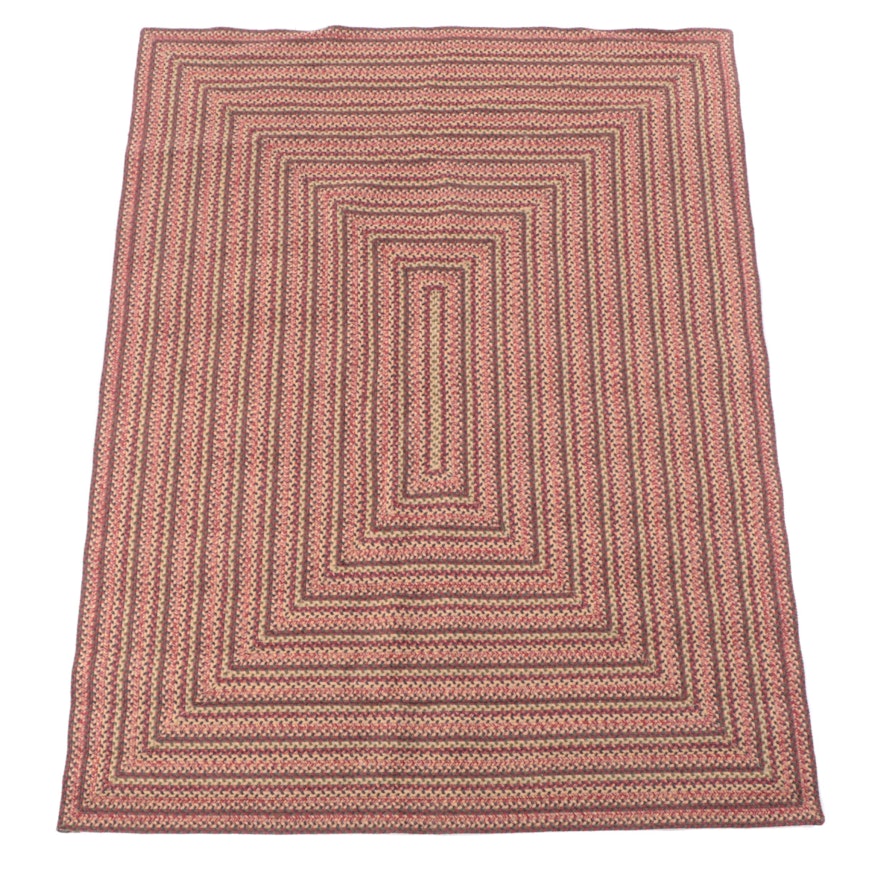 7'5 x 9'5 Handmade Braided Wool Area Rug