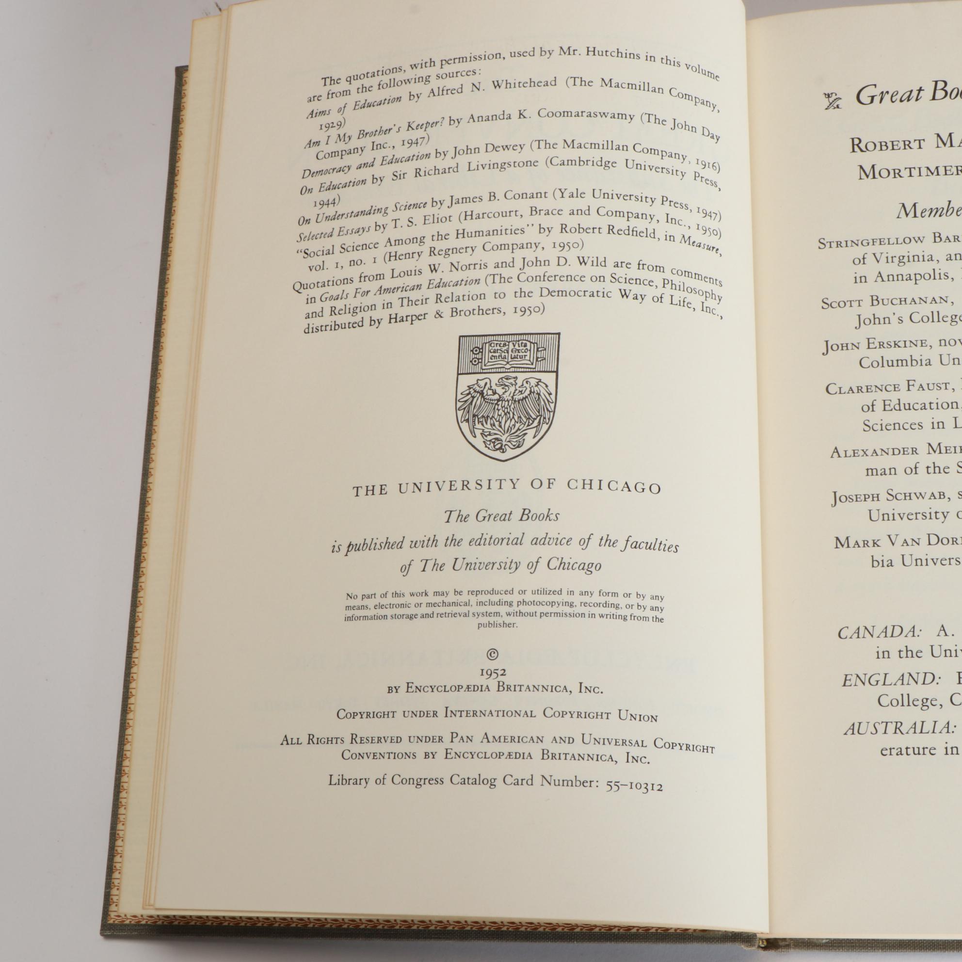 Britannica "Great Books of the Western World" Complete Set, Mid-20th Century