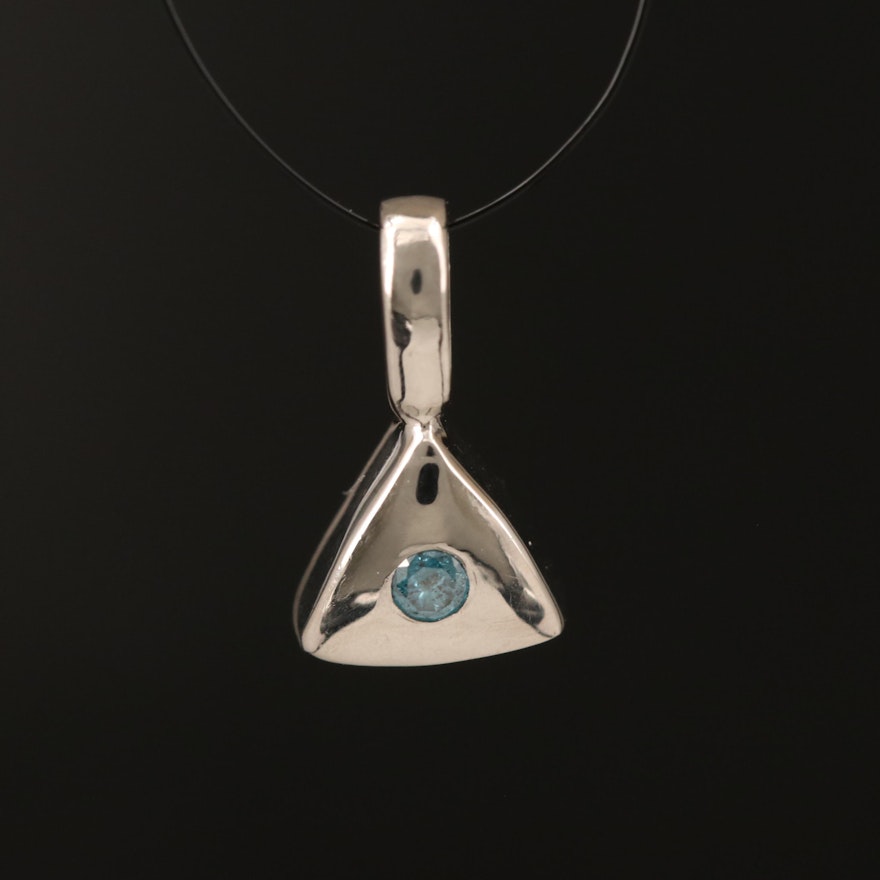 Sterling Silver Diamond Pendant