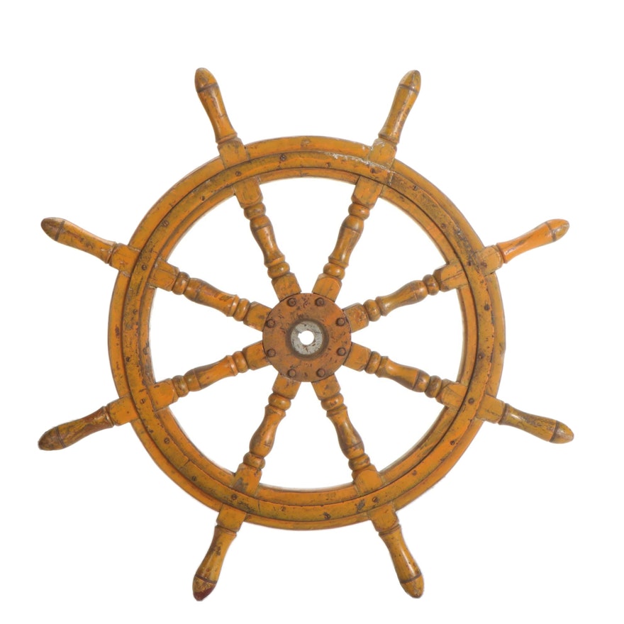 Decorative Oak Ship's Wheel