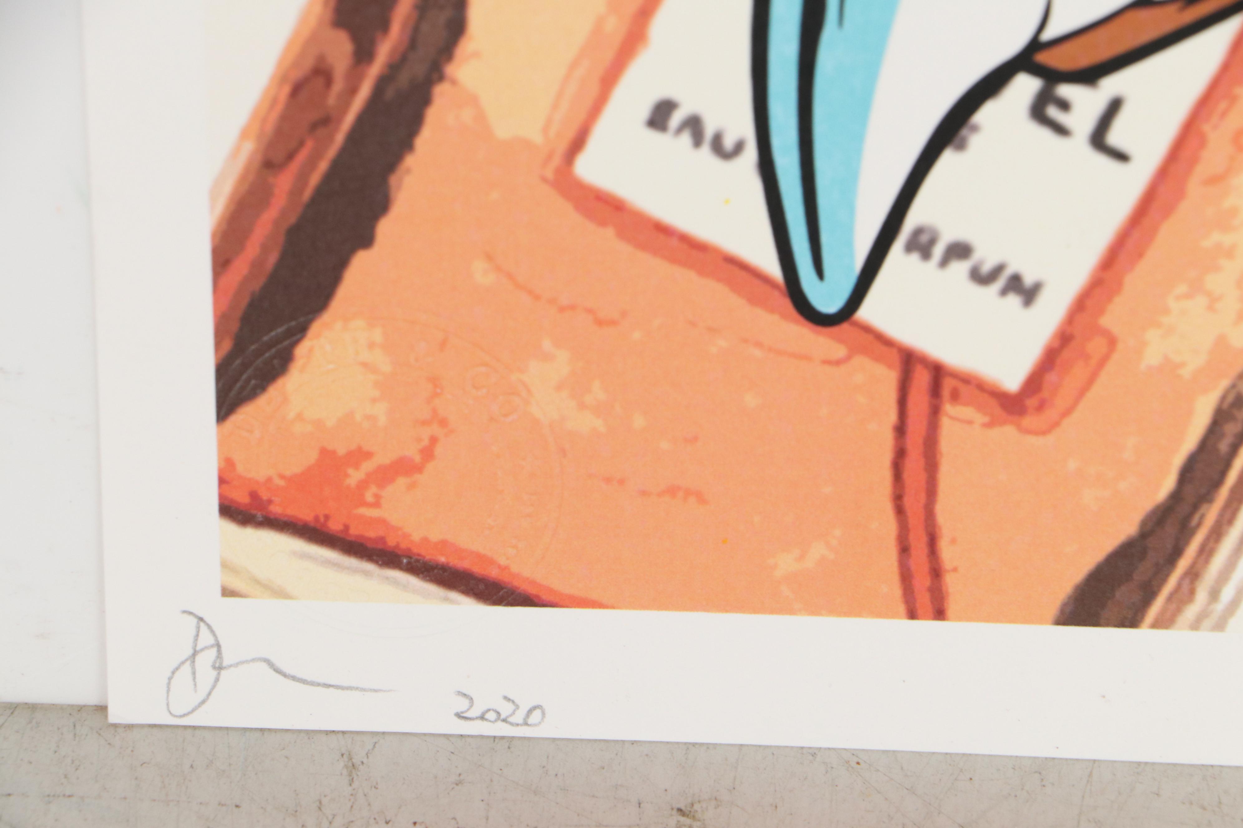 Death NYC Pop Art Graphic Print of Anime Character and Perfume Bottles