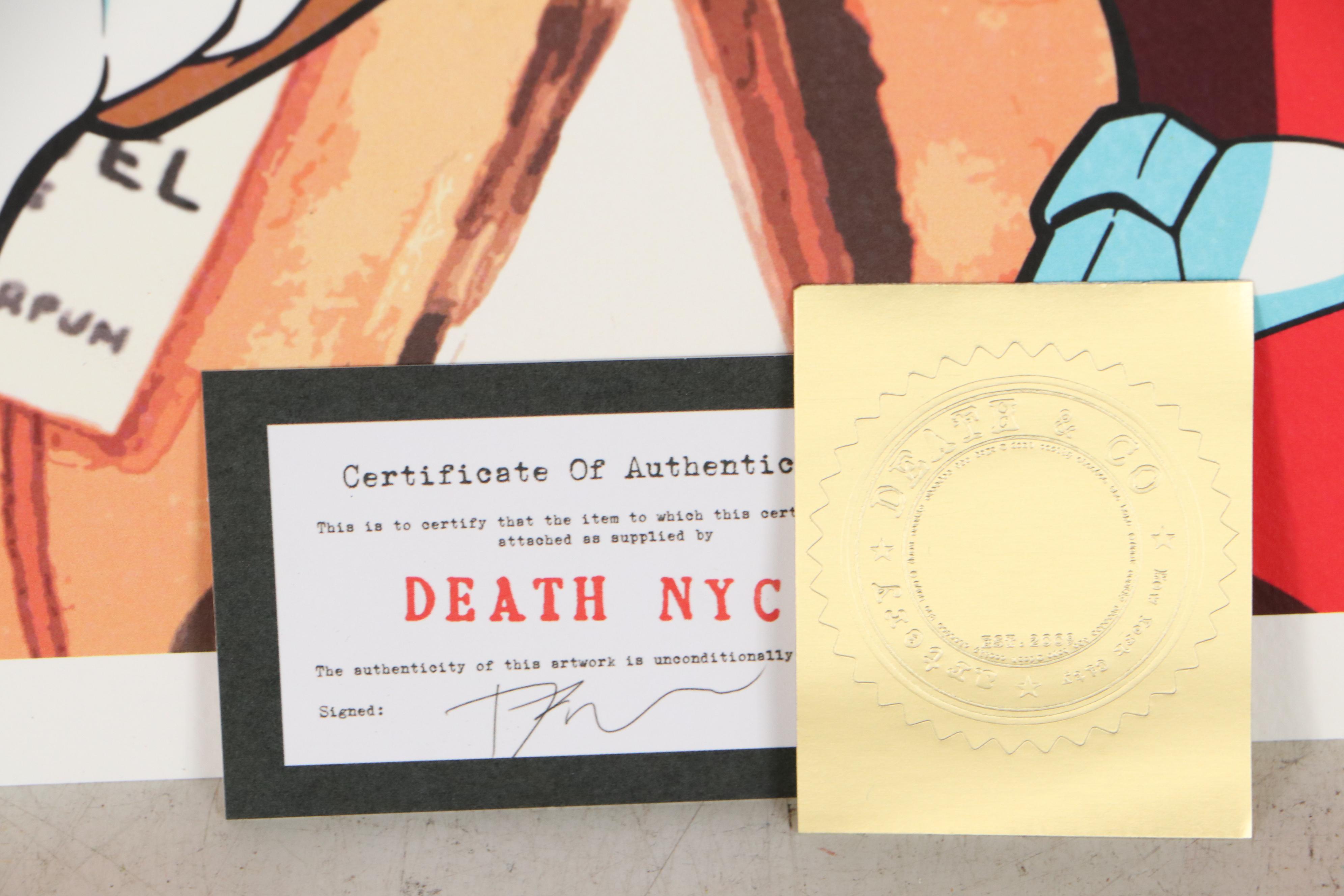 Death NYC Pop Art Graphic Print of Anime Character and Perfume Bottles