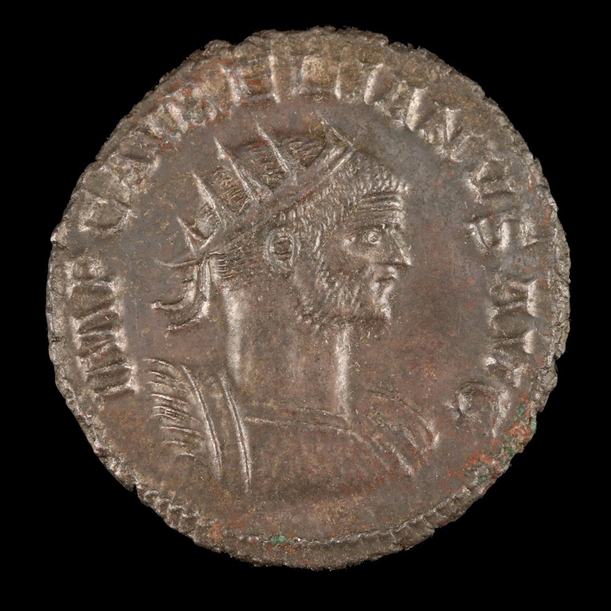 Ancient Roman Imperial AE Antoninianus Coin of Aurelian, ca. 270 AD