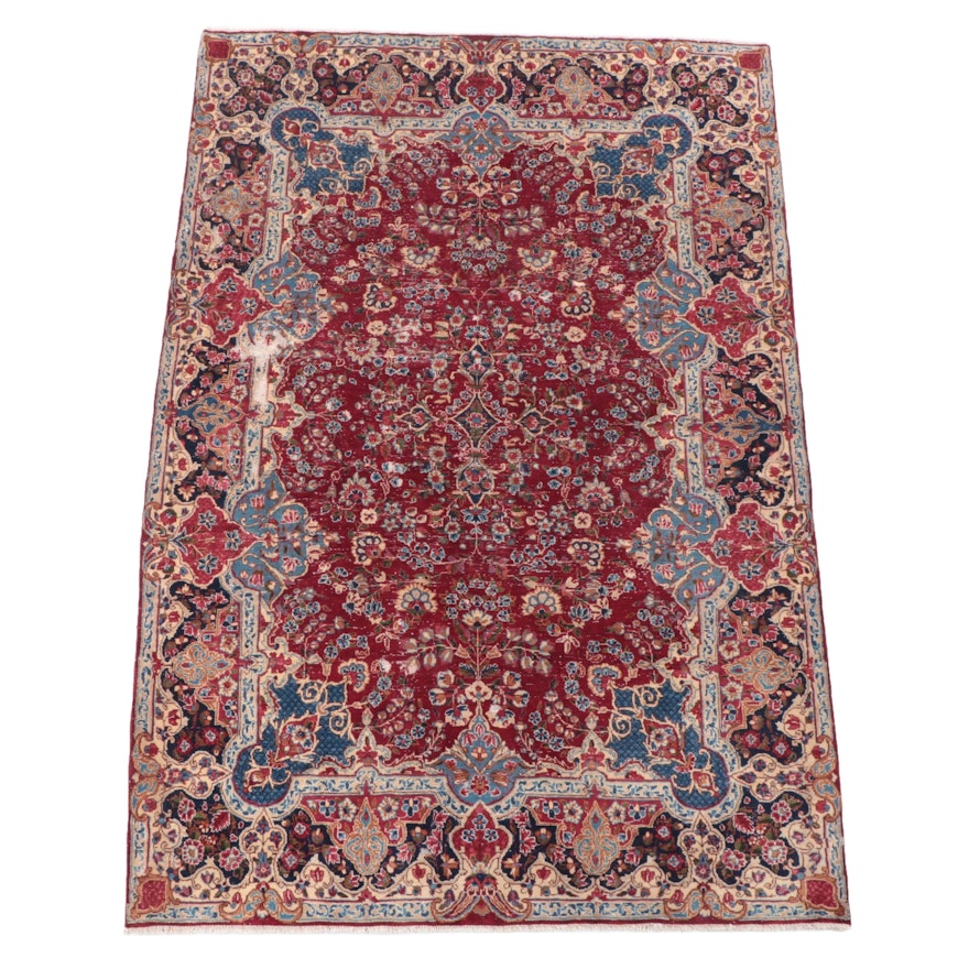 6'6 x 9'8 Hand-Knotted Persian Feraghan Area Rug