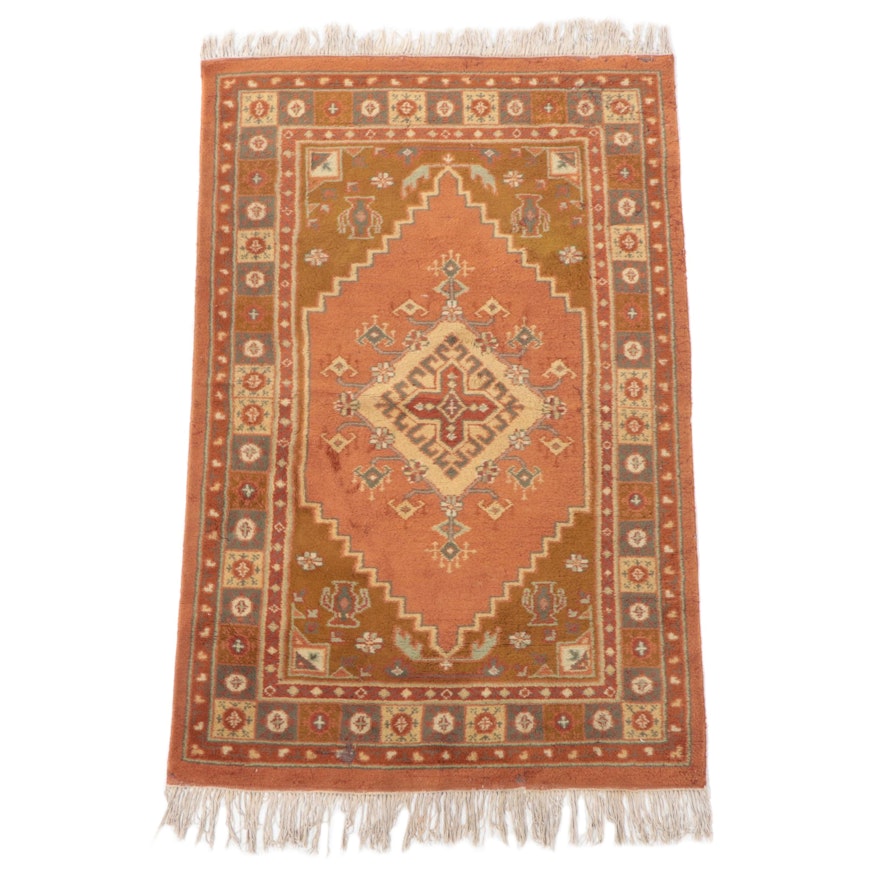 4'1 x 6'11 Hand-Knotted Romanian Turkish Dazkiri Style Area Rug