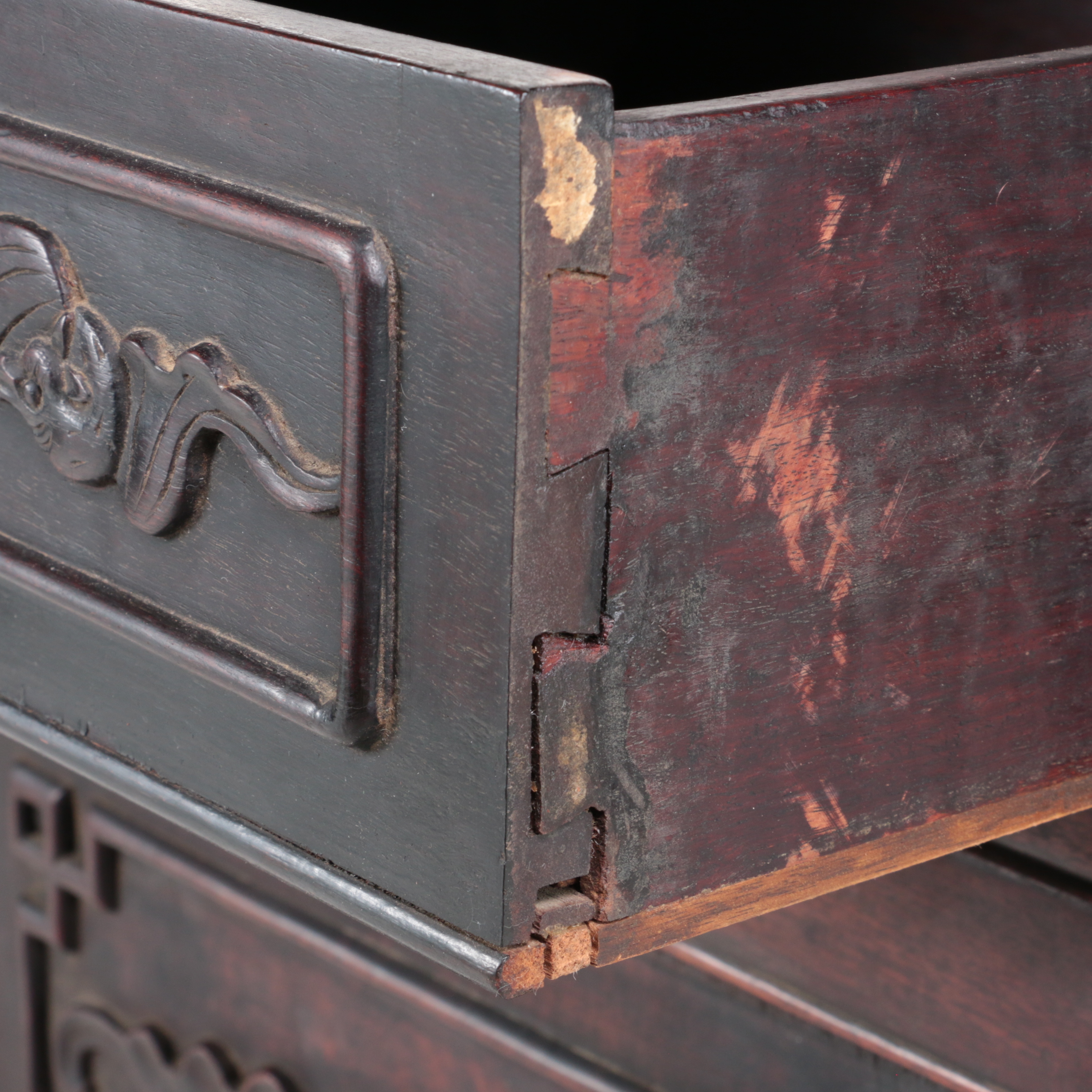 Chinese Carved Hardwood Cabinet, Late 19th/Early 20th Century
