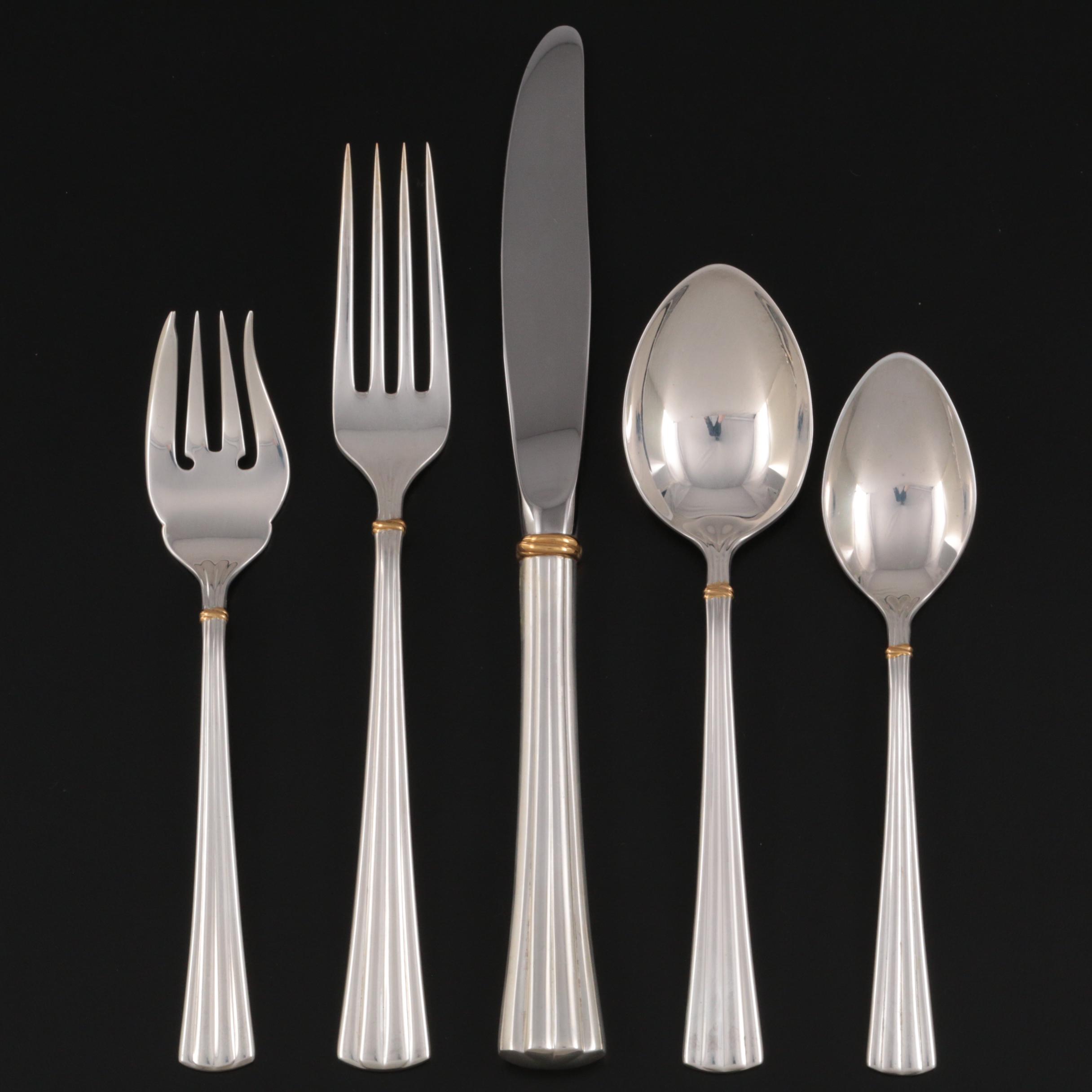 Cartier "Des Must" Sterling Silver Flatware, 20th Century