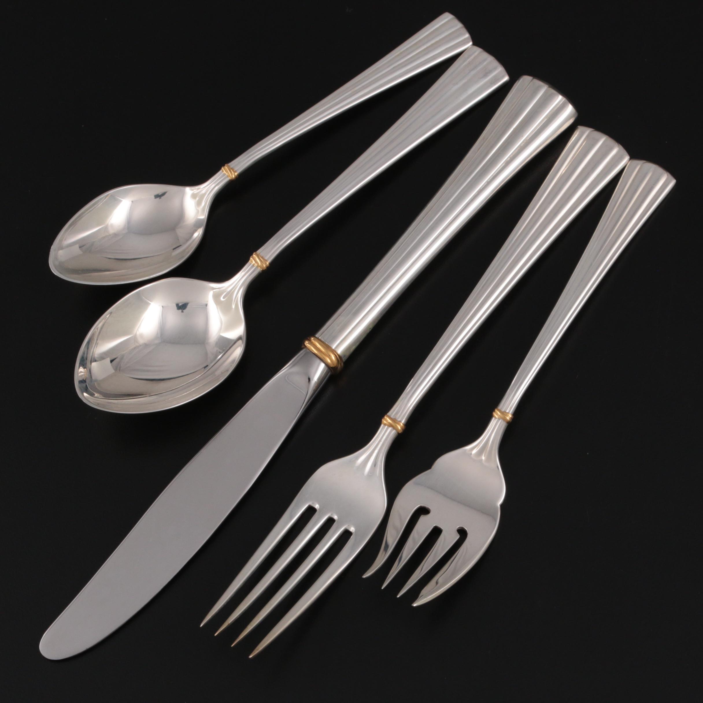 Cartier "Des Must" Sterling Silver Flatware, 20th Century