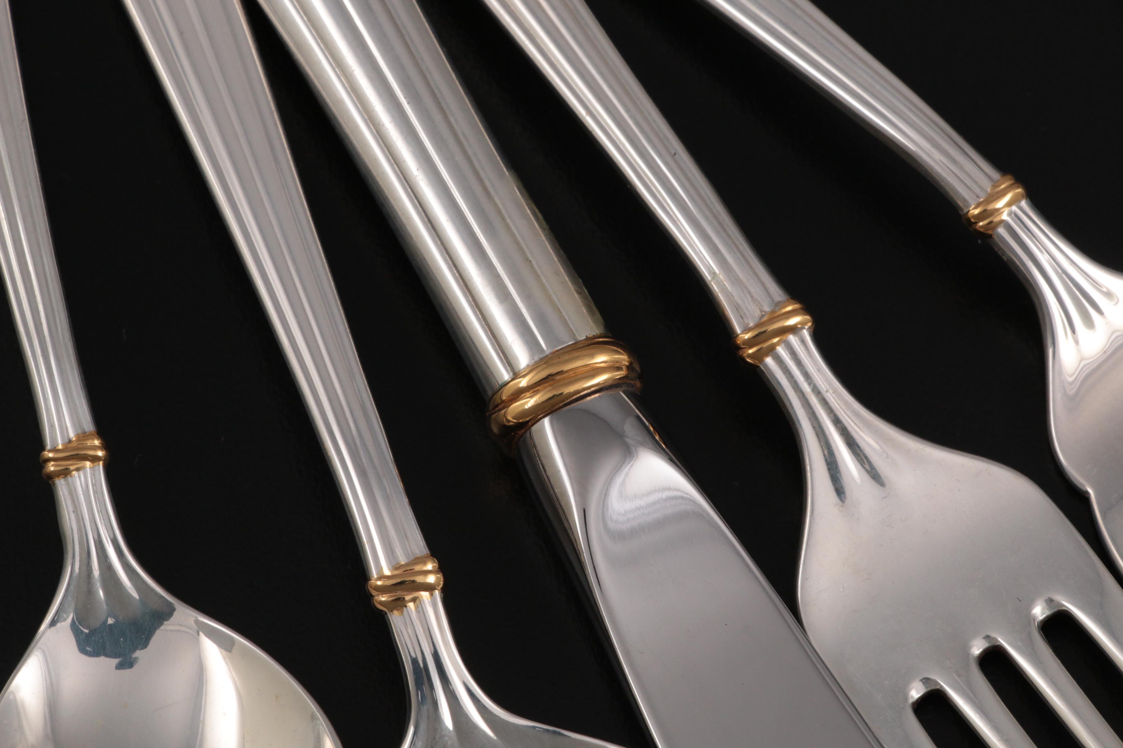 Cartier "Des Must" Sterling Silver Flatware, 20th Century