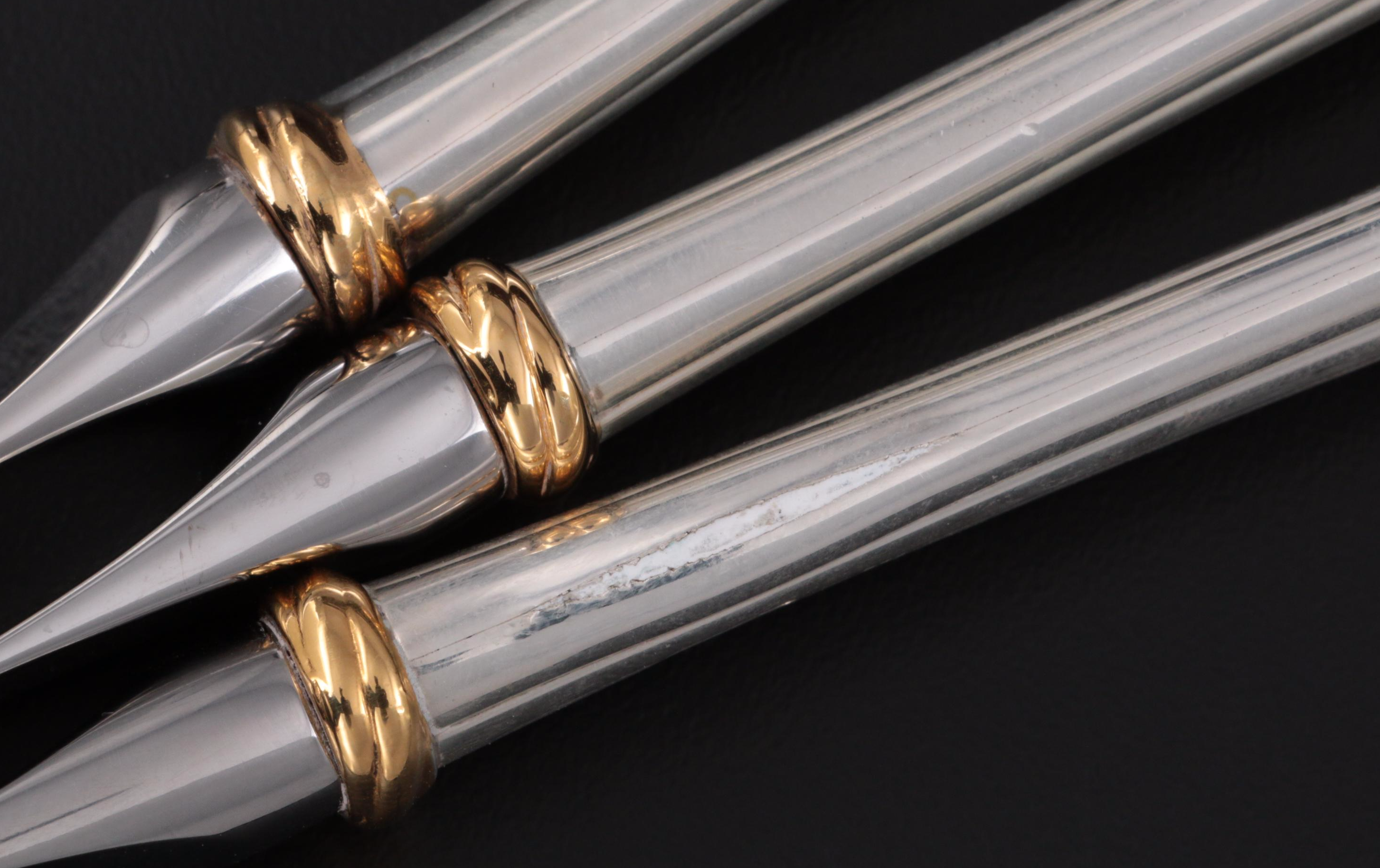 Cartier "Des Must" Sterling Silver Flatware, 20th Century